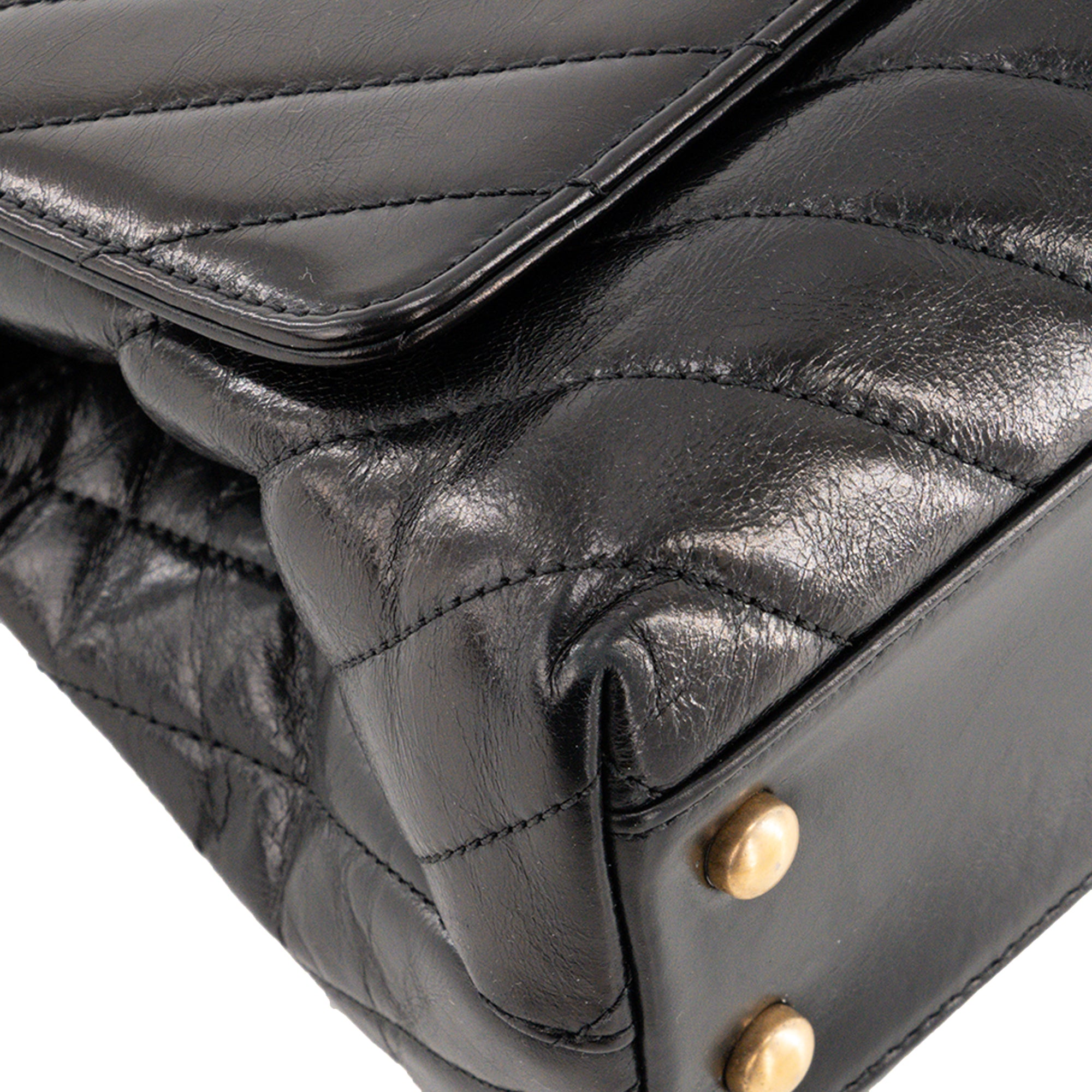 CHANEL - Sac à bandoulière Coco Handle small Chanel en cuir noir