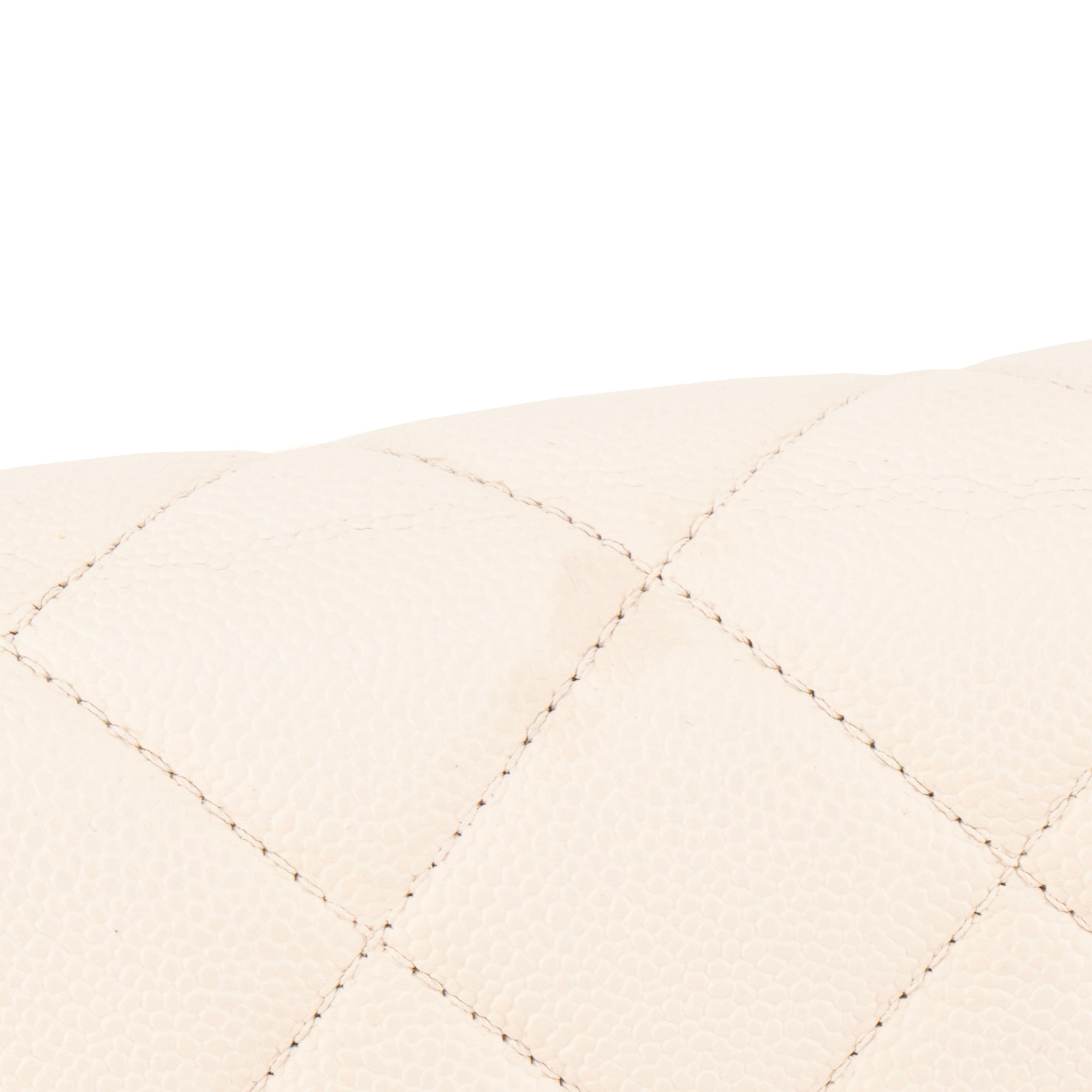 CHANEL - Sac à bandoulière Melody Flap Classique/Timeless Chanel en cuir caviar blanc