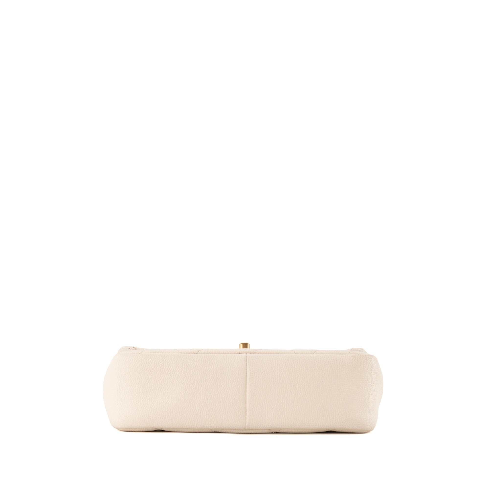 CHANEL - Sac à bandoulière Melody Flap Classique/Timeless Chanel en cuir caviar blanc