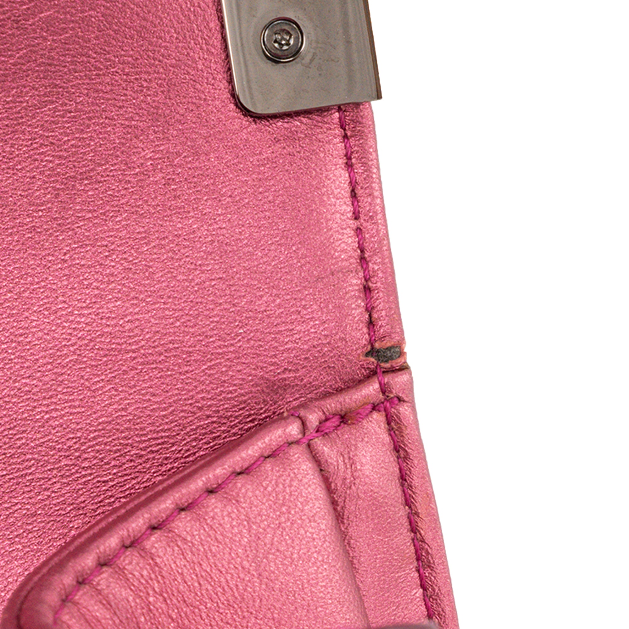CHANEL - Pink Patent Leather Boy Bag