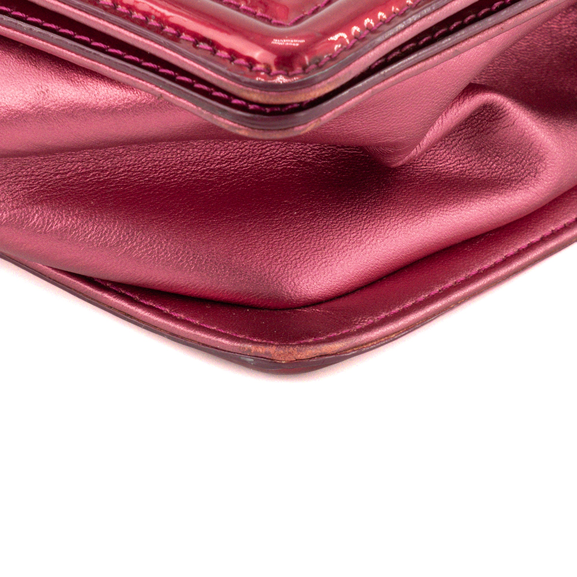 CHANEL - Pink Patent Leather Boy Bag