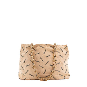 CHANEL - Chanel beige canvas tote bag