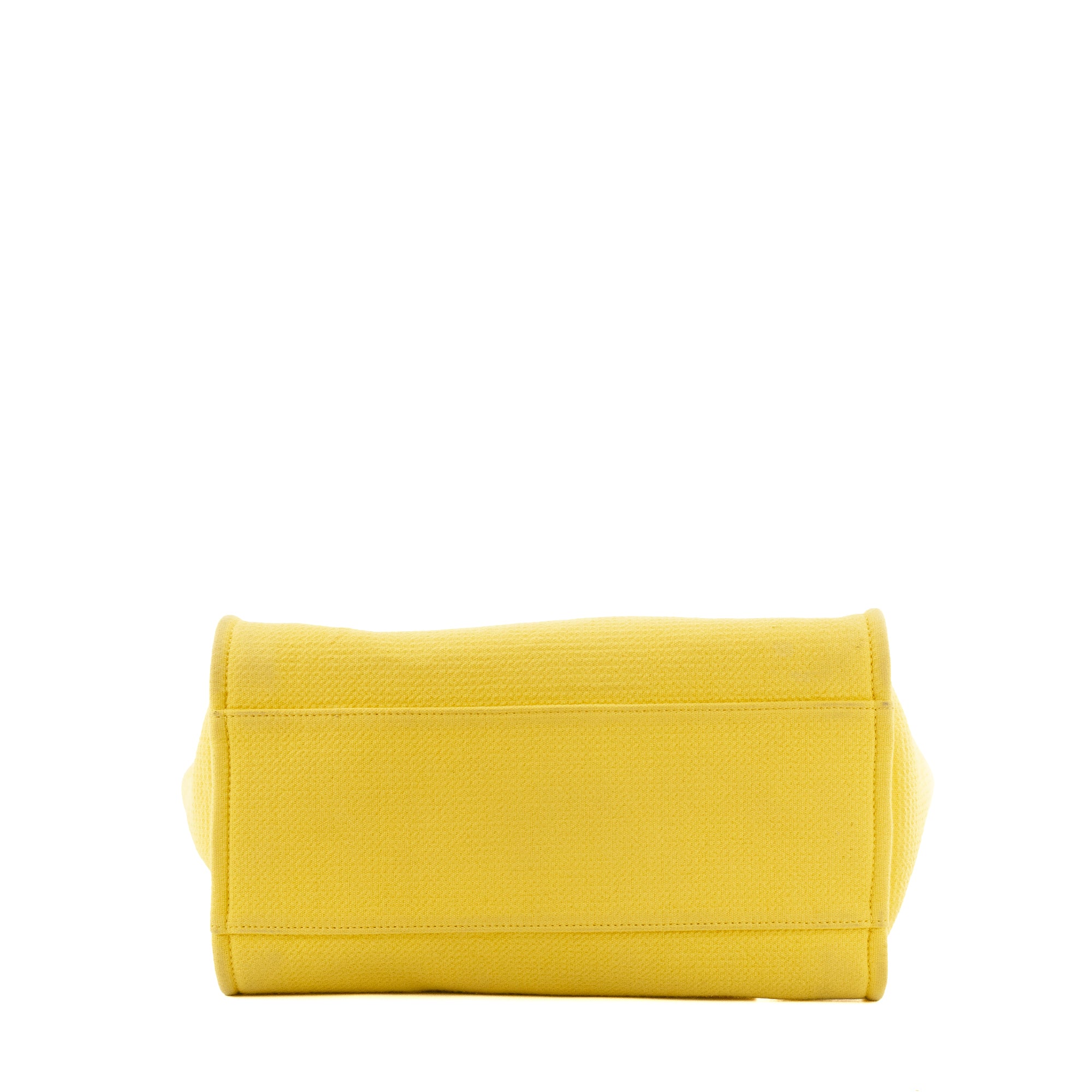 CHANEL - Sac cabas Deauville Chanel en toile jaune avec pochette