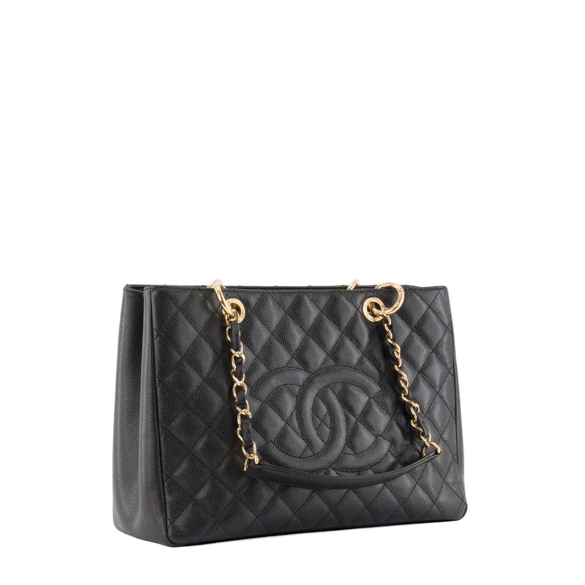 CHANEL - Sac cabas GST petit modèle Chanel en cuir caviar noir