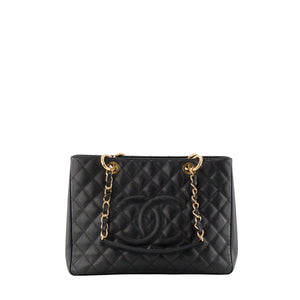 CHANEL - Sac cabas GST petit modèle Chanel en cuir caviar noir