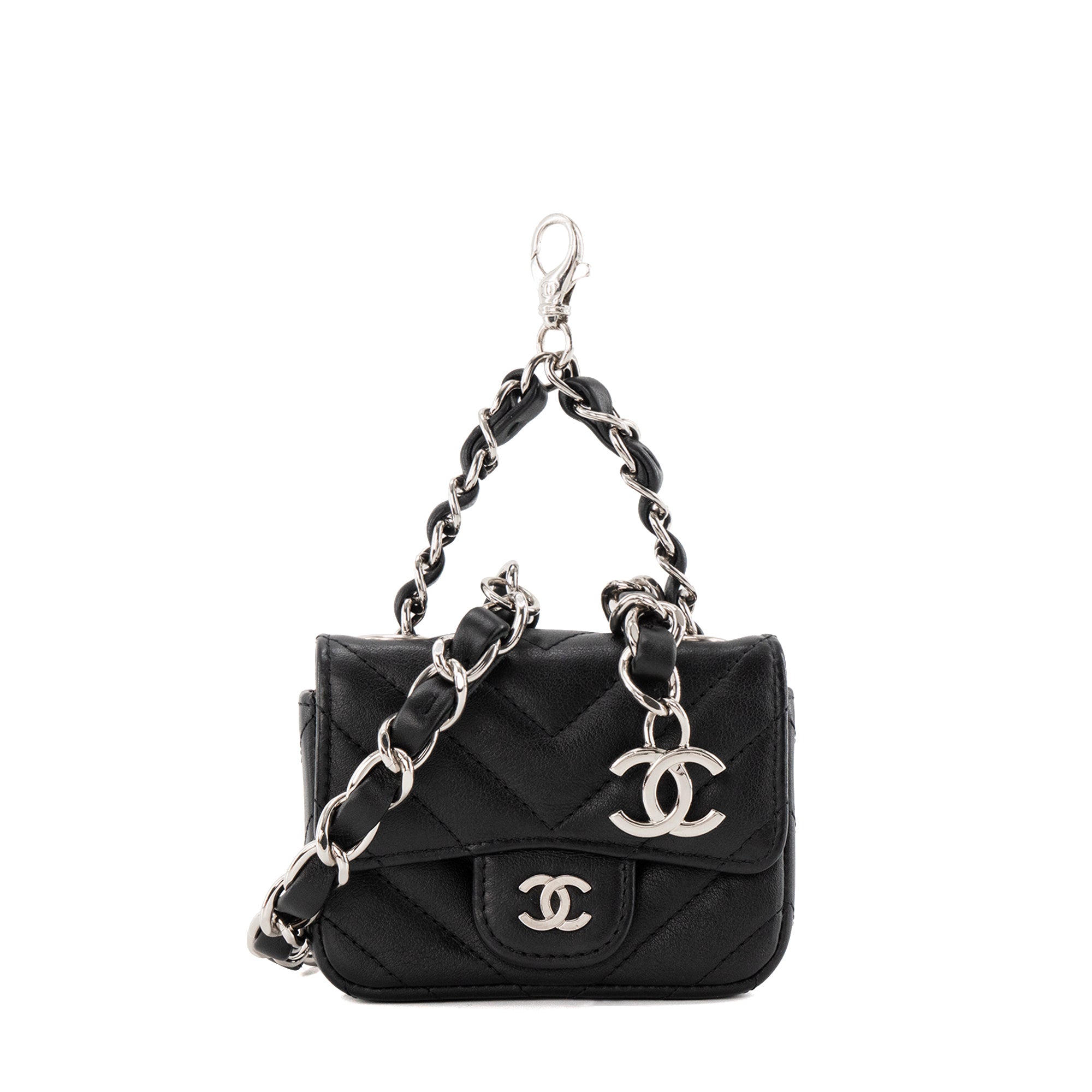CHANEL - Sac ceinture Classique/Timeless micro Chanel en cuir lisse noir