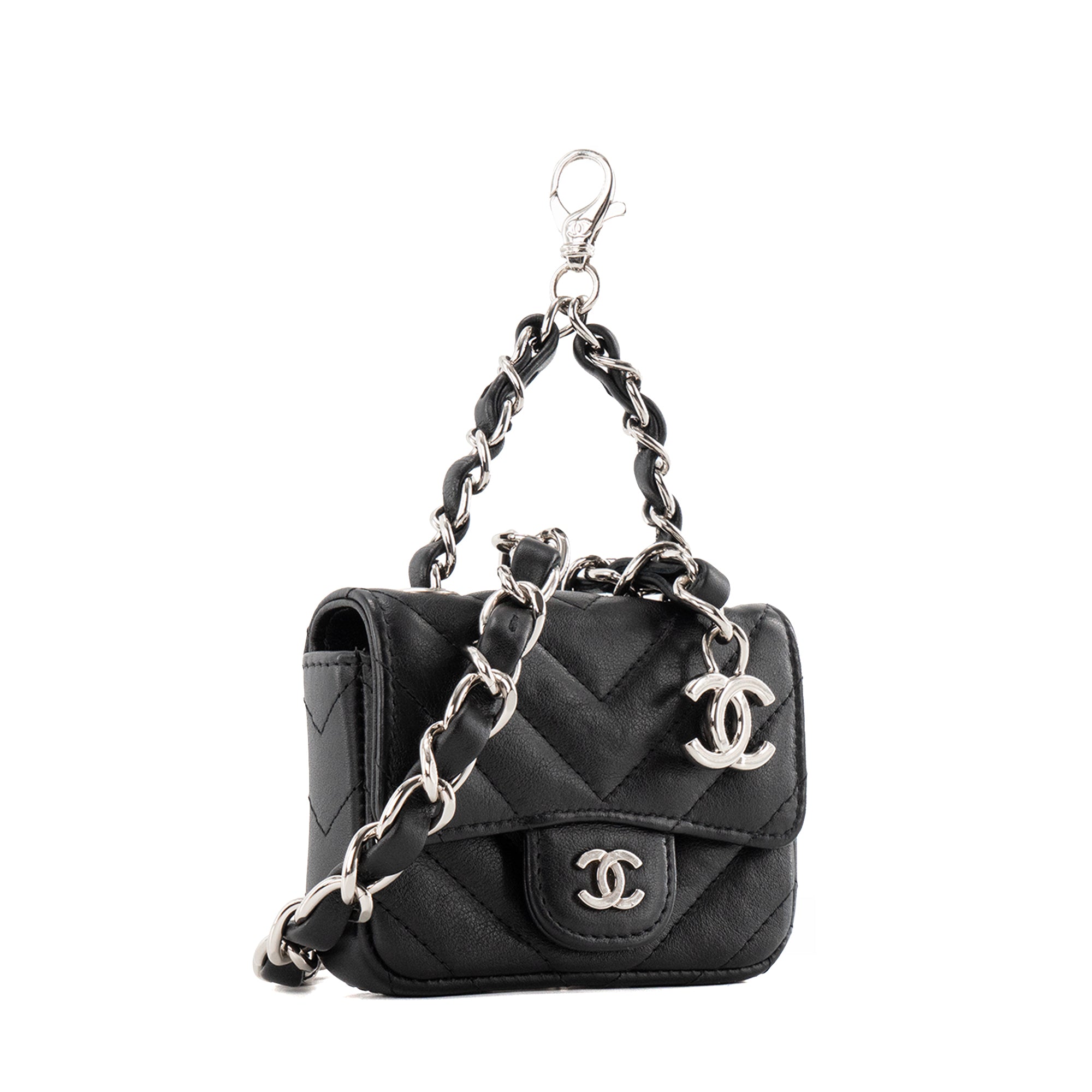 CHANEL - Sac ceinture Classique/Timeless micro Chanel en cuir lisse noir