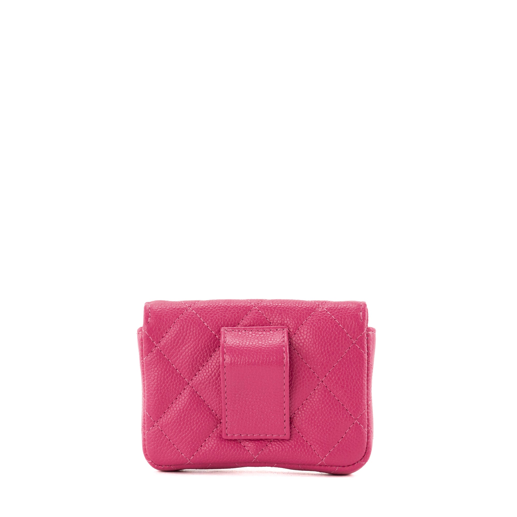 CHANEL - Sac ceinture Melody Chanel en cuir caviar rose (T85)