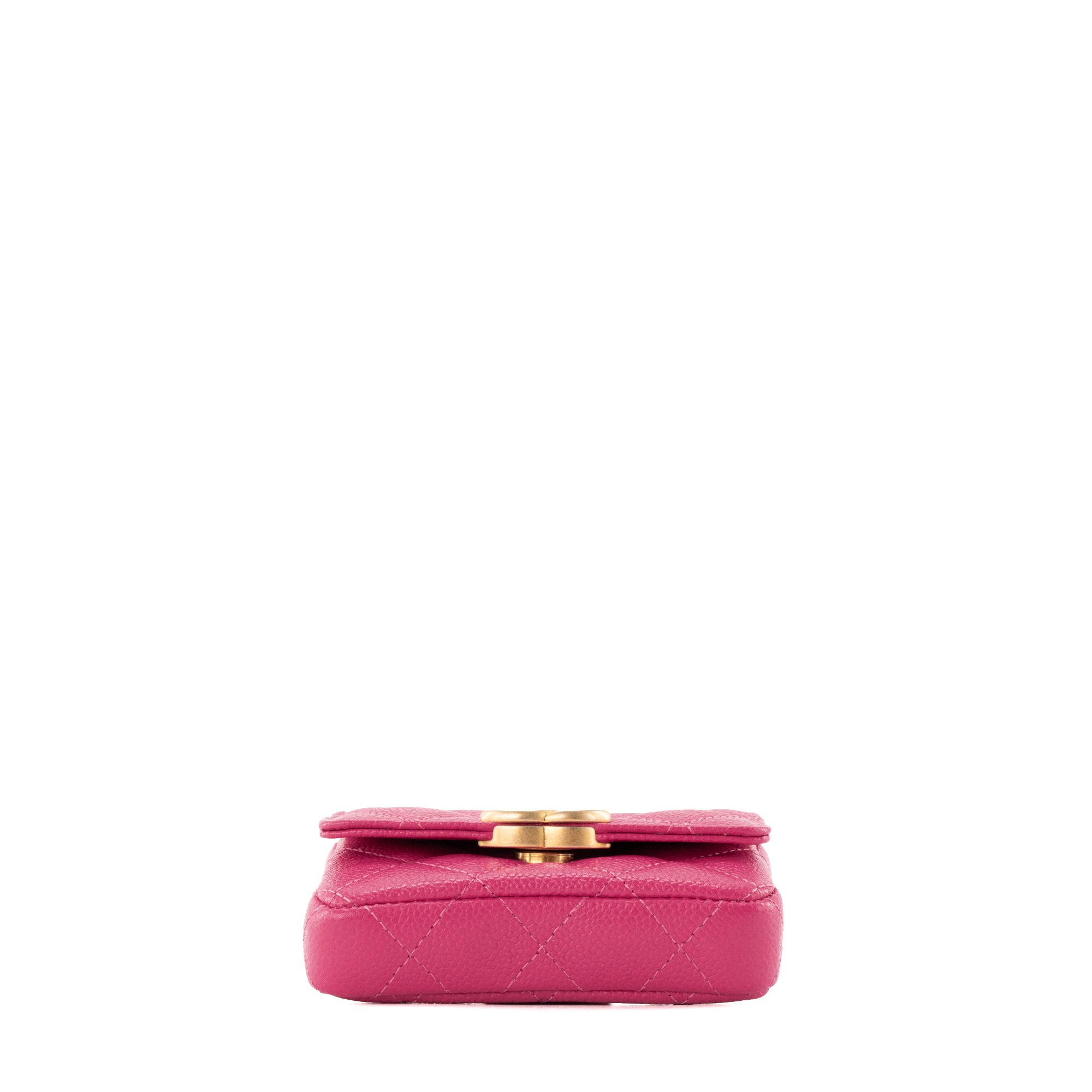 CHANEL - Sac ceinture Melody Chanel en cuir caviar rose (T85)