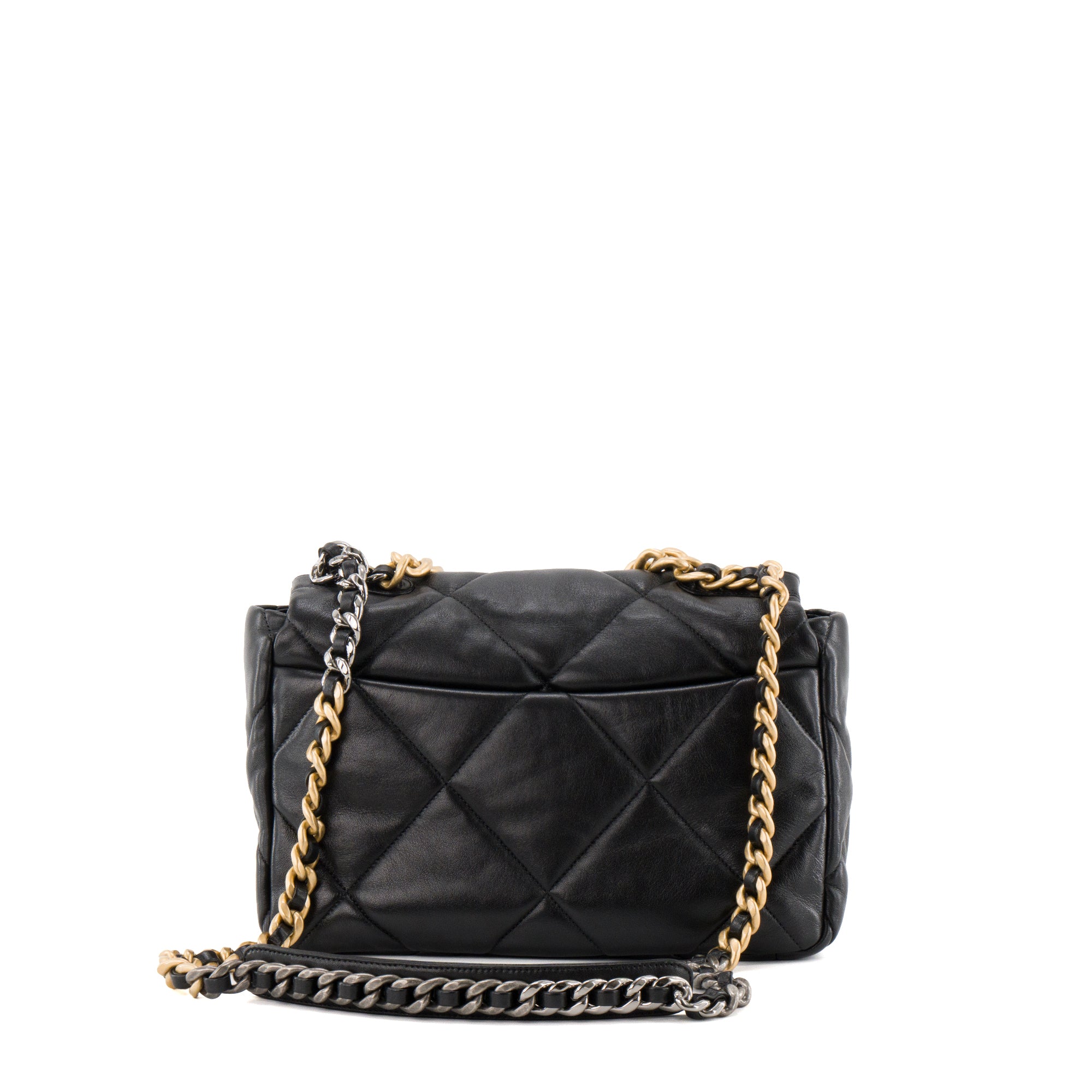 CHANEL - Sac à bandoulière Chanel 19 en cuir noir