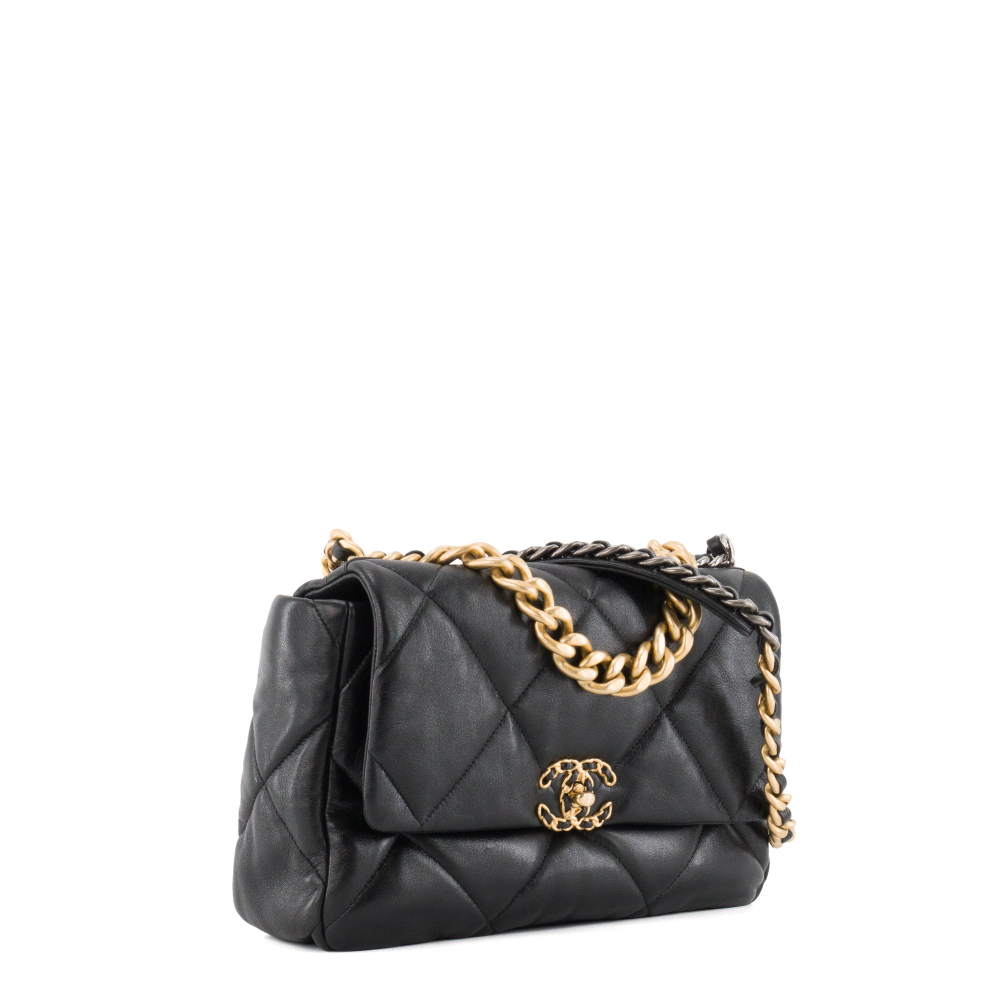 CHANEL - Sac à bandoulière Chanel 19 en cuir noir