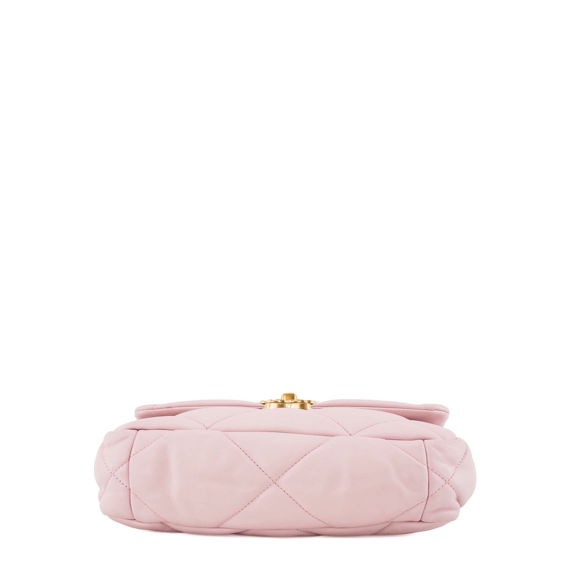 CHANEL - Sac à bandoulière Chanel 19 en cuir lisse rose