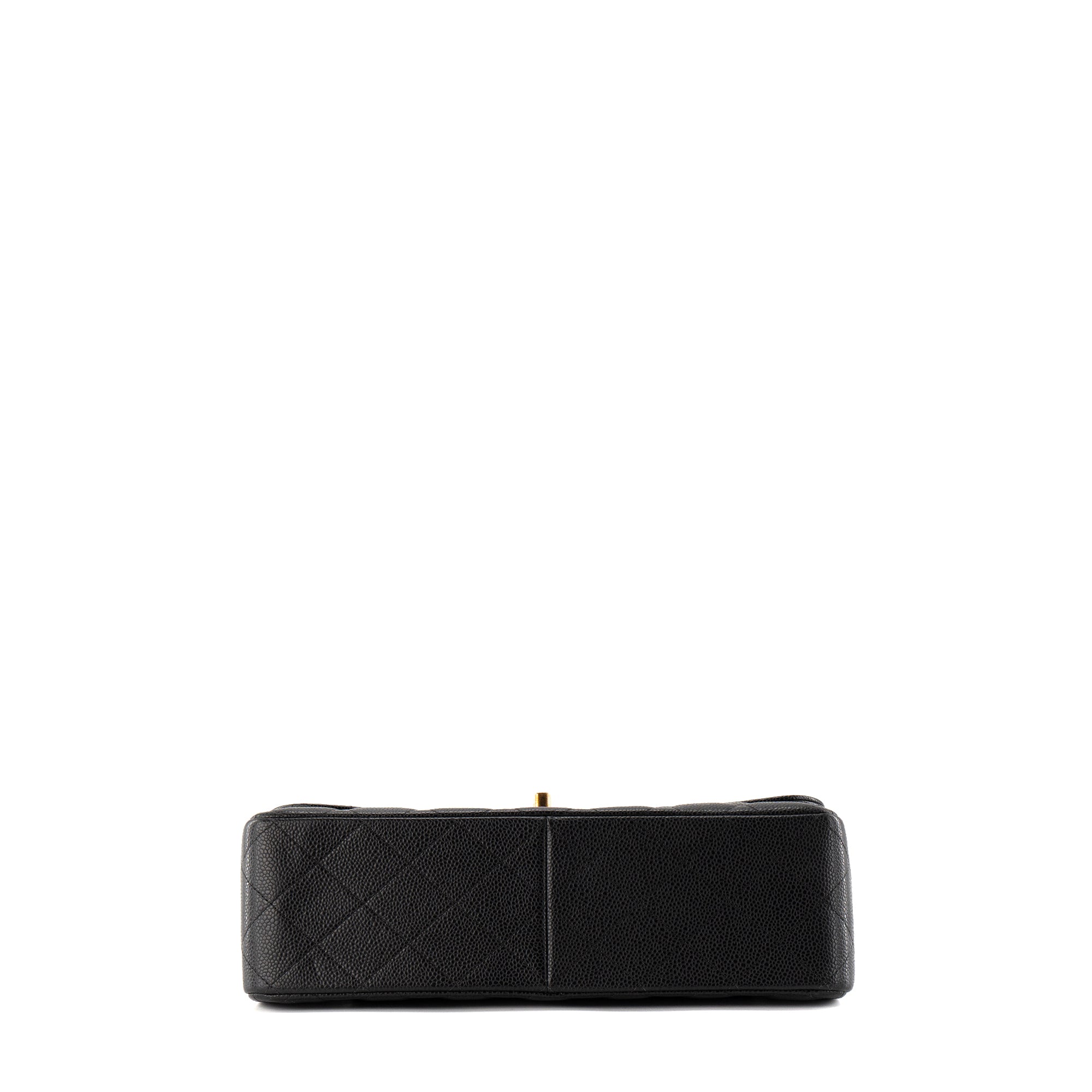 CHANEL - Sac à bandoulière Classique/Timeless Jumbo Chanel en cuir caviar noir