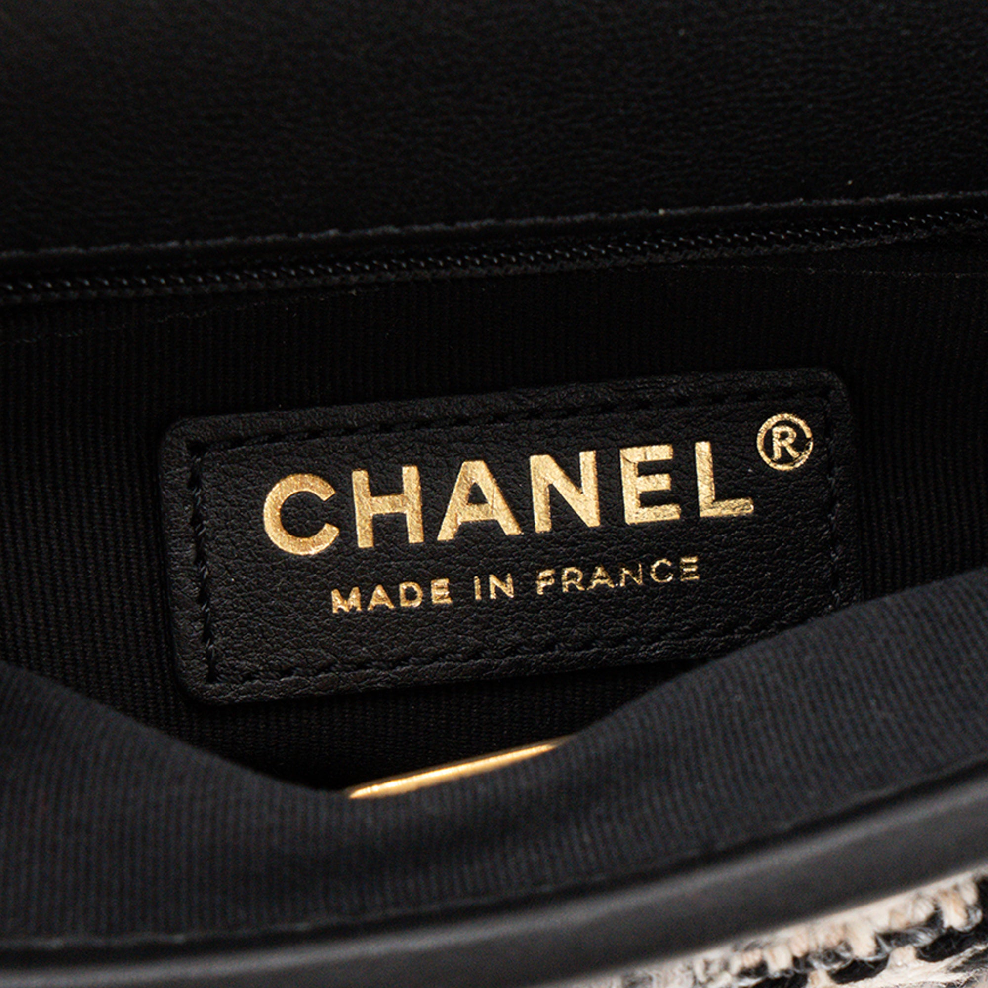 CHANEL - Sac à bandoulière School Memory Chanel en tweed beige et gris