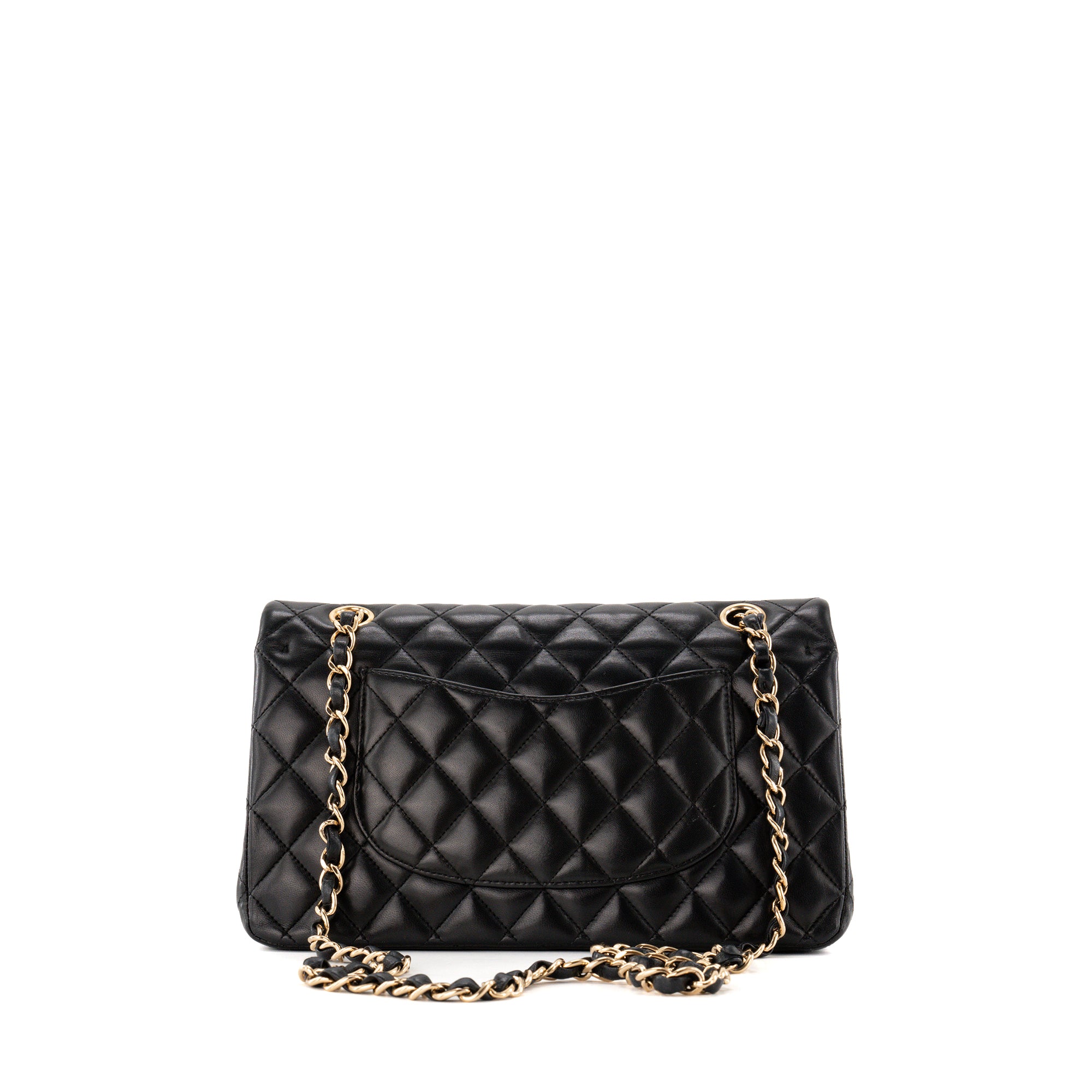 CHANEL - Sac à épaule Classique/Timeless 11.12 Chanel en cuir lisse noir