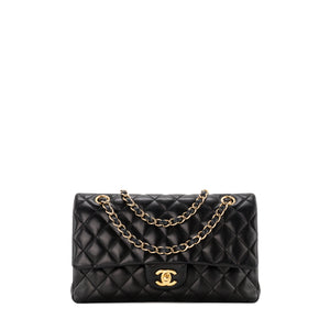 CHANEL - Sac à épaule Classique/Timeless 11.12 Chanel en cuir lisse noir