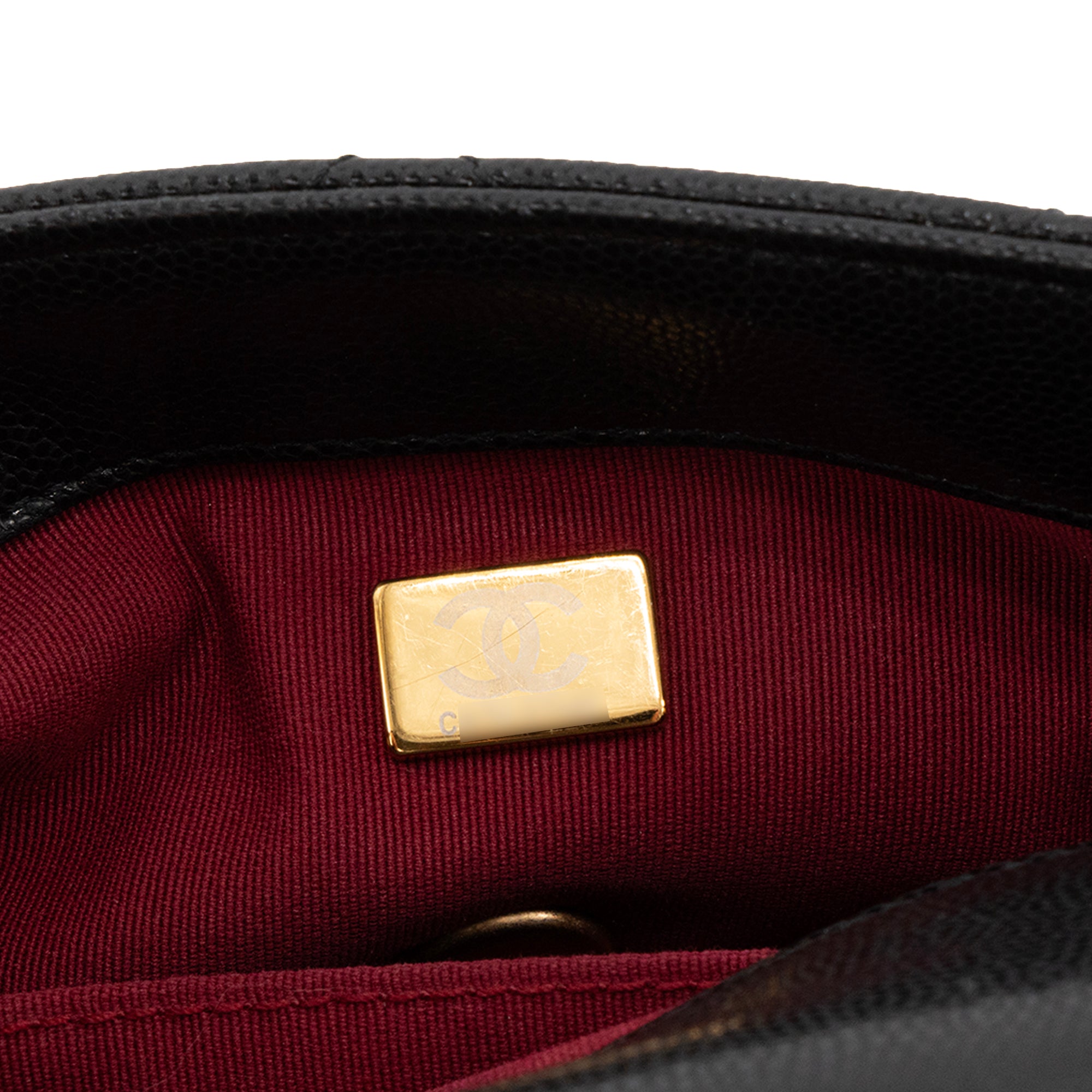 CHANEL - Sac à bandoulière Classique/Timeless mini Chanel en cuir caviar noir