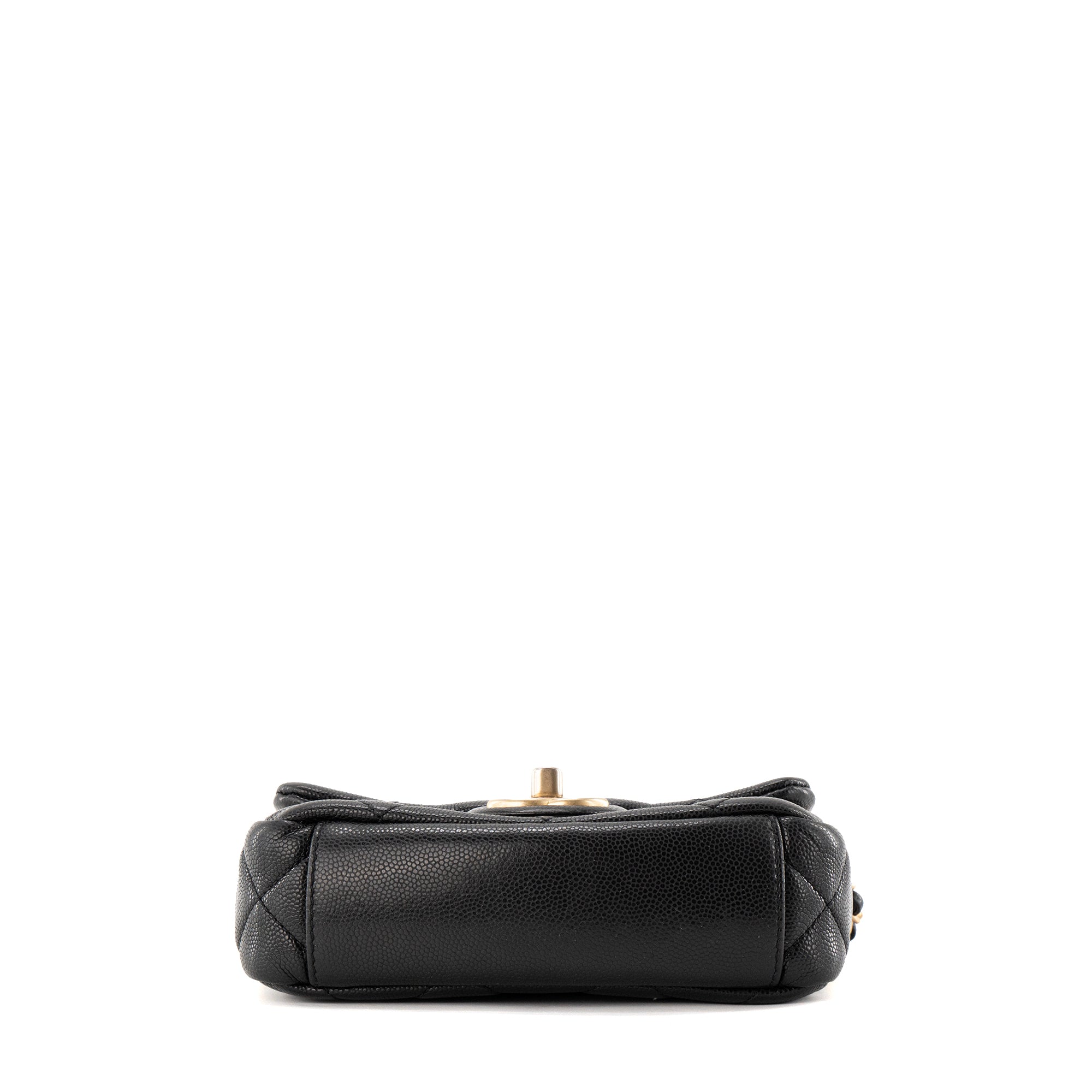 CHANEL - Sac à bandoulière Classique/Timeless mini Chanel en cuir caviar noir
