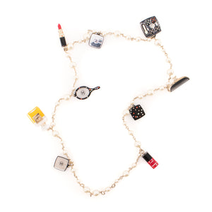 CHANEL - Chanel Cosmetics necklace in multicolored pearls