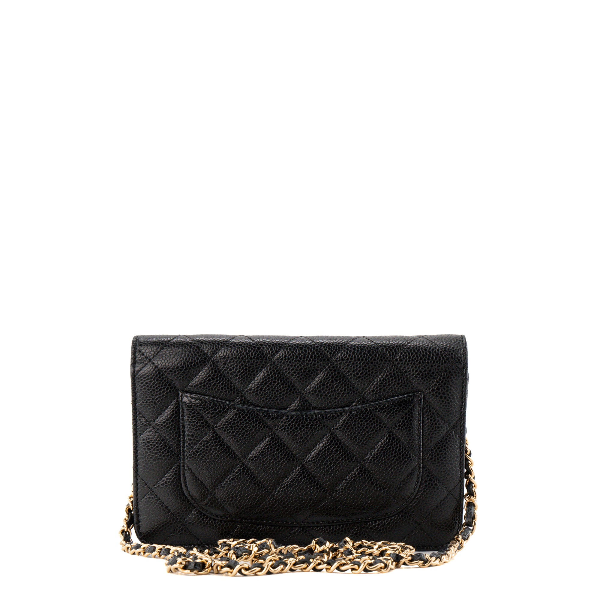 CHANEL - Sac à bandoulière Wallet On Chain Classique/Timeless  Chanel en cuir caviar noir