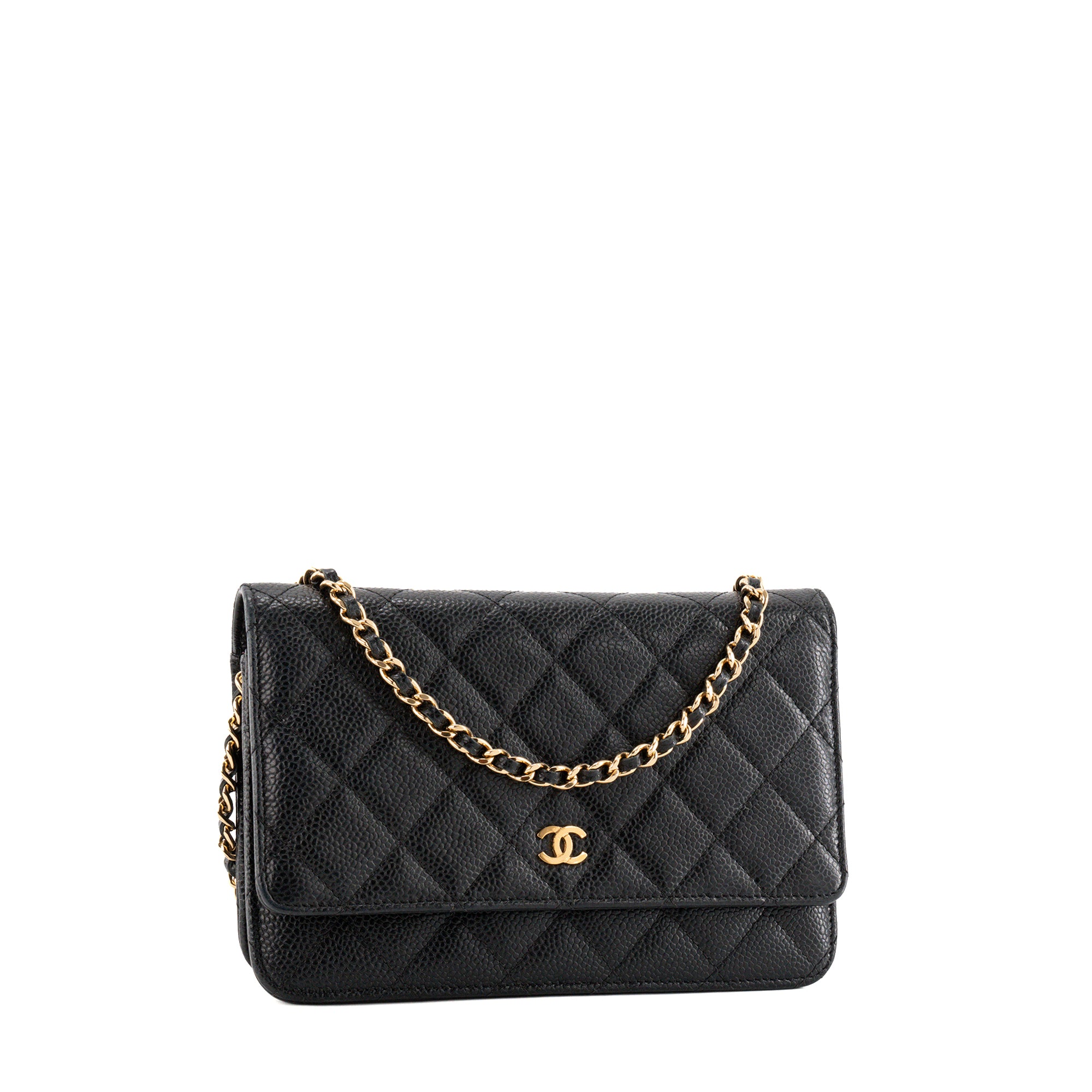 CHANEL - Sac à bandoulière Wallet On Chain Classique/Timeless  Chanel en cuir caviar noir