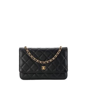 CHANEL - Sac à bandoulière Wallet On Chain Classique/Timeless  Chanel en cuir caviar noir