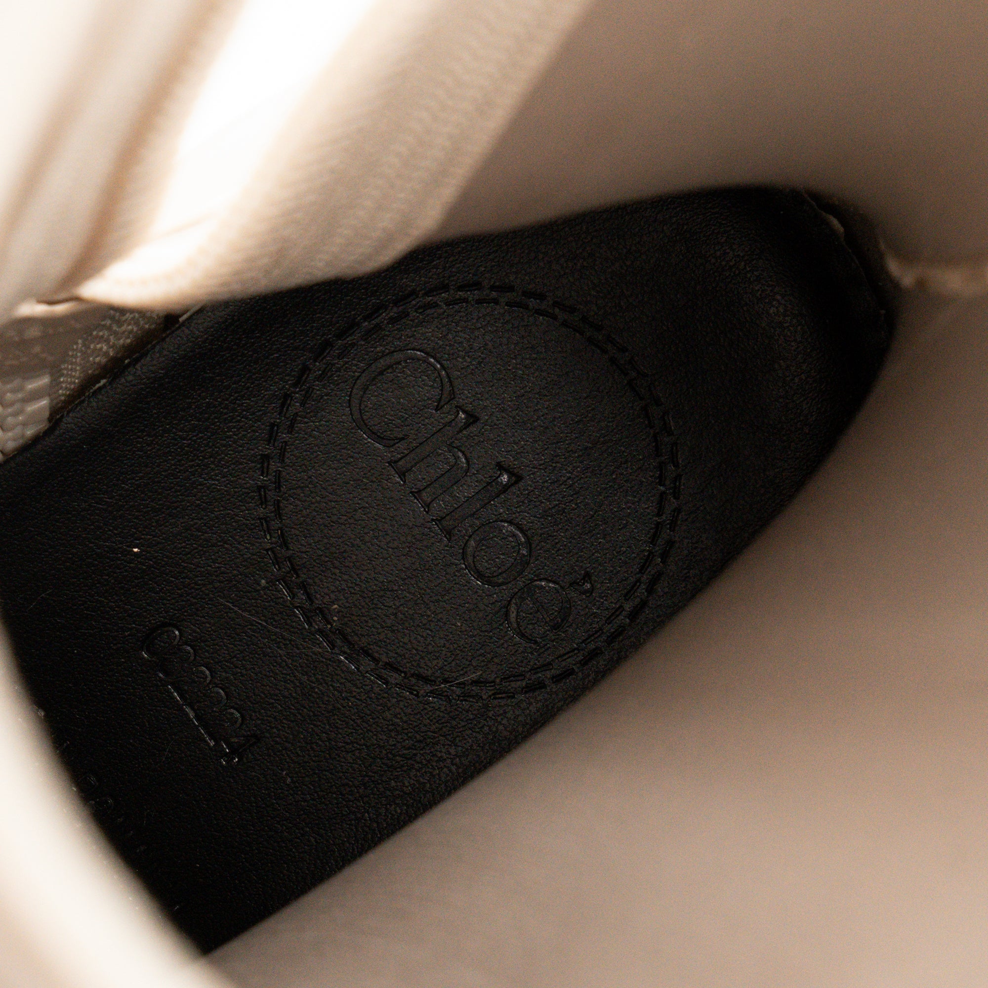 CHLOÉ - Bottines Betty Chloé en caoutchouc beige (T37)