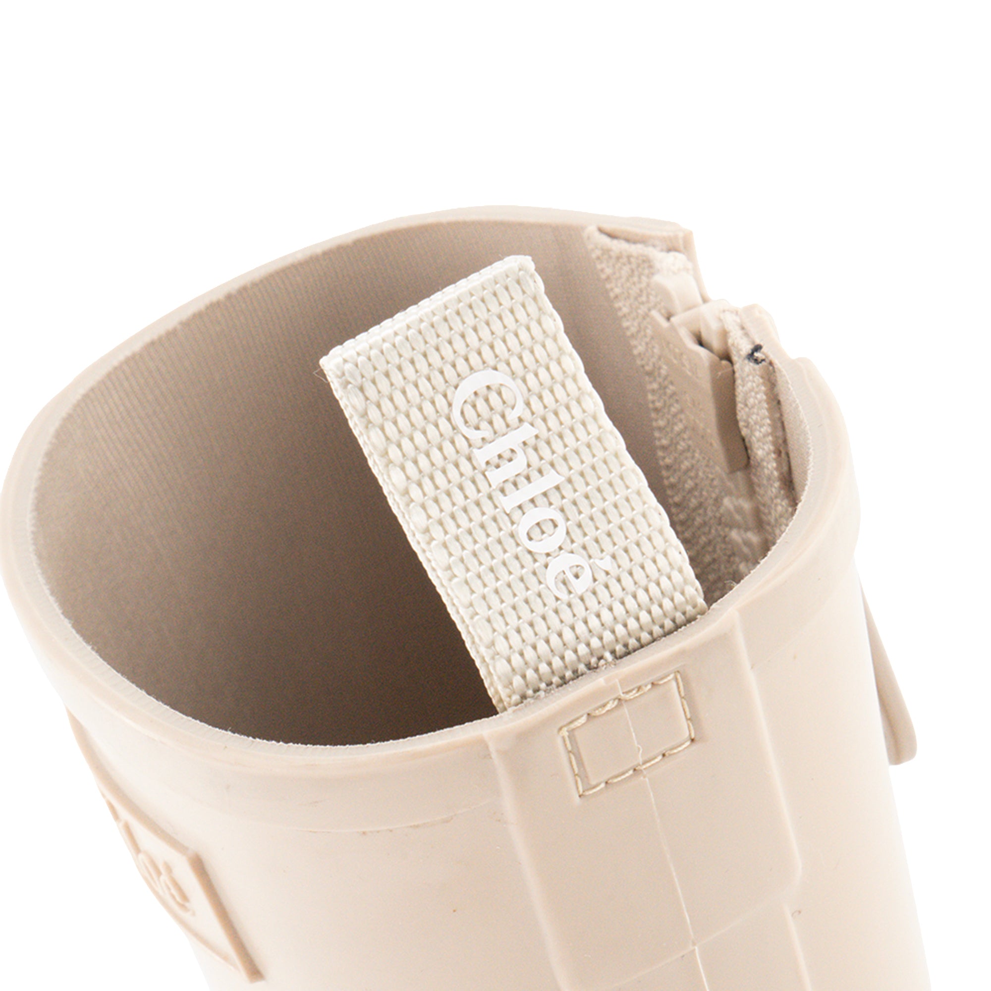 CHLOÉ - Bottines Betty Chloé en caoutchouc beige (T37)