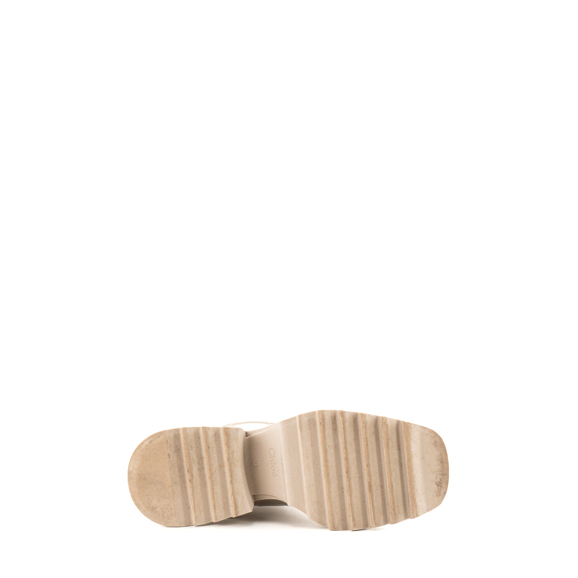 CHLOÉ - Bottines Betty Chloé en caoutchouc beige (T37)