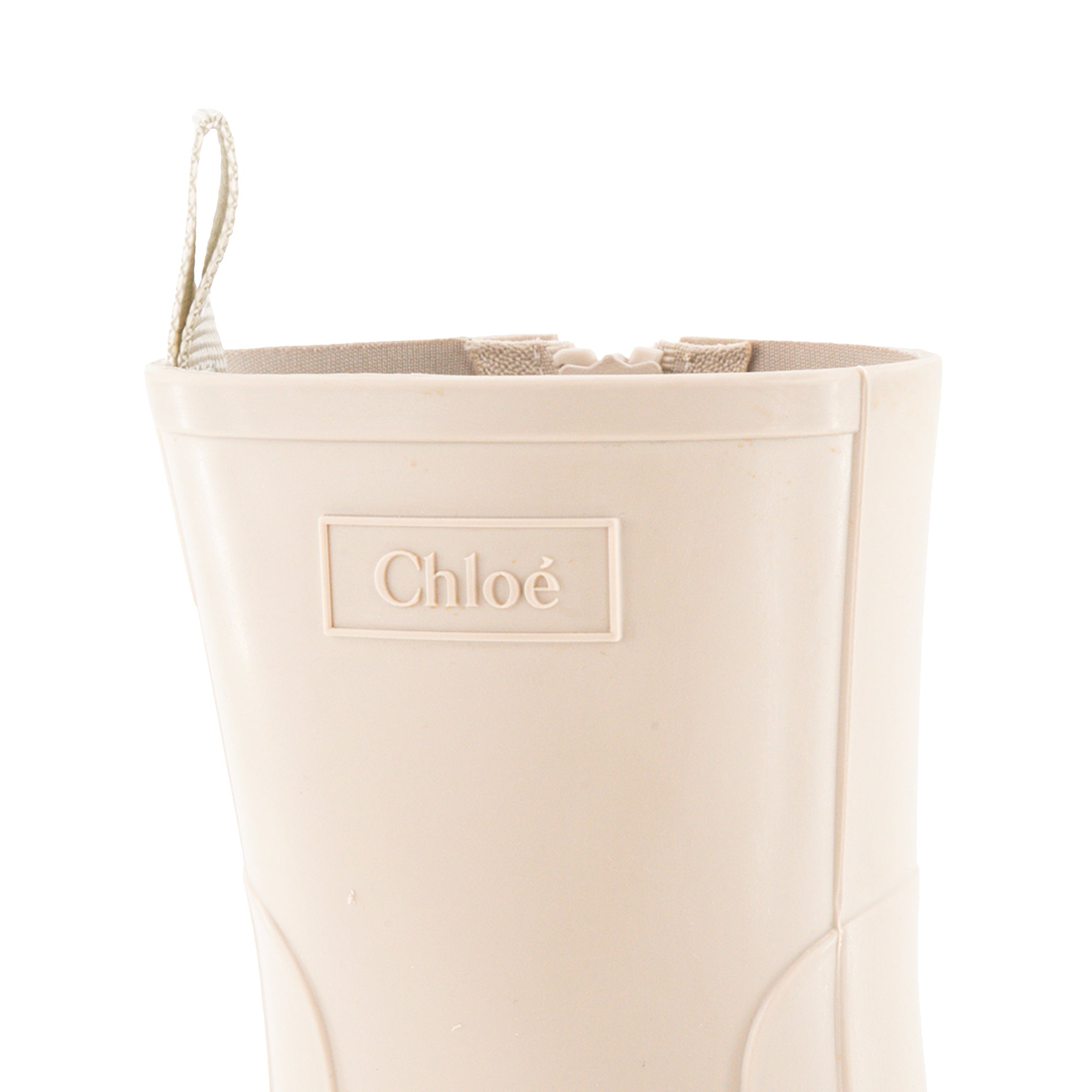 CHLOÉ - Bottines Betty Chloé en caoutchouc beige (T37)