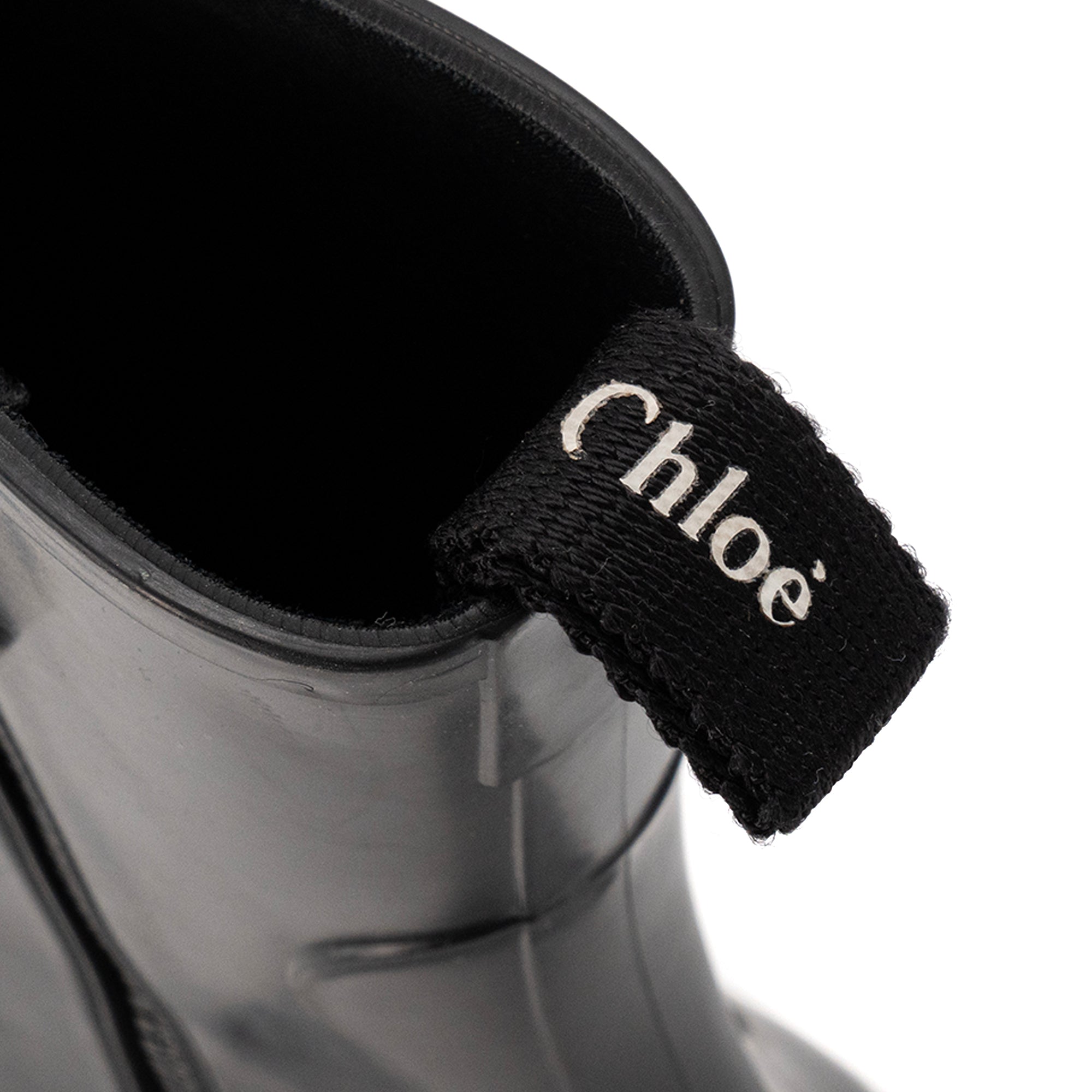 CHLOÉ - Bottines Betty Chloé en caoutchouc noir (T38)