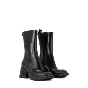 CHLOÉ - Bottines Betty Chloé en caoutchouc noir (T38)