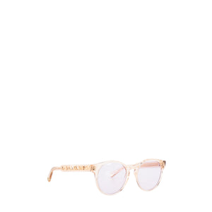 CHLOÉ - Lunettes de soleil Chloé en acétate rose pâle et métal doré