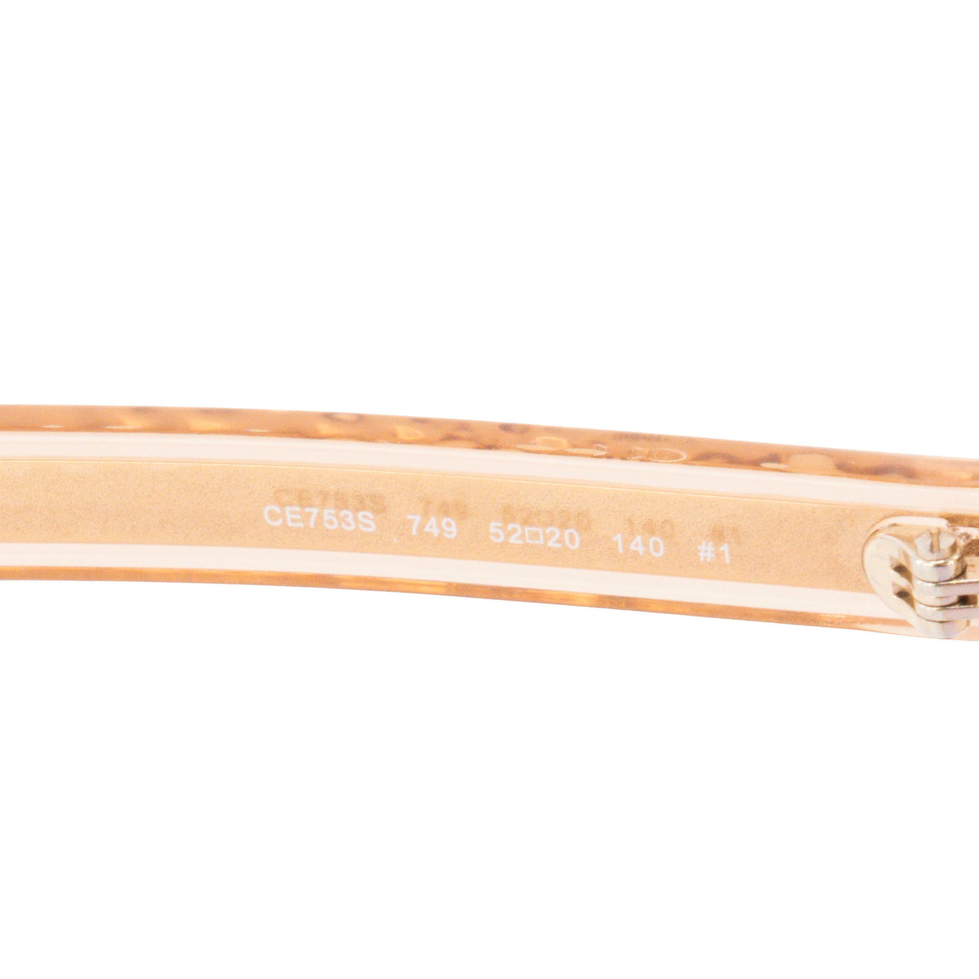 CHLOÉ - Lunettes de soleil Chloé en acétate rose pâle et métal doré
