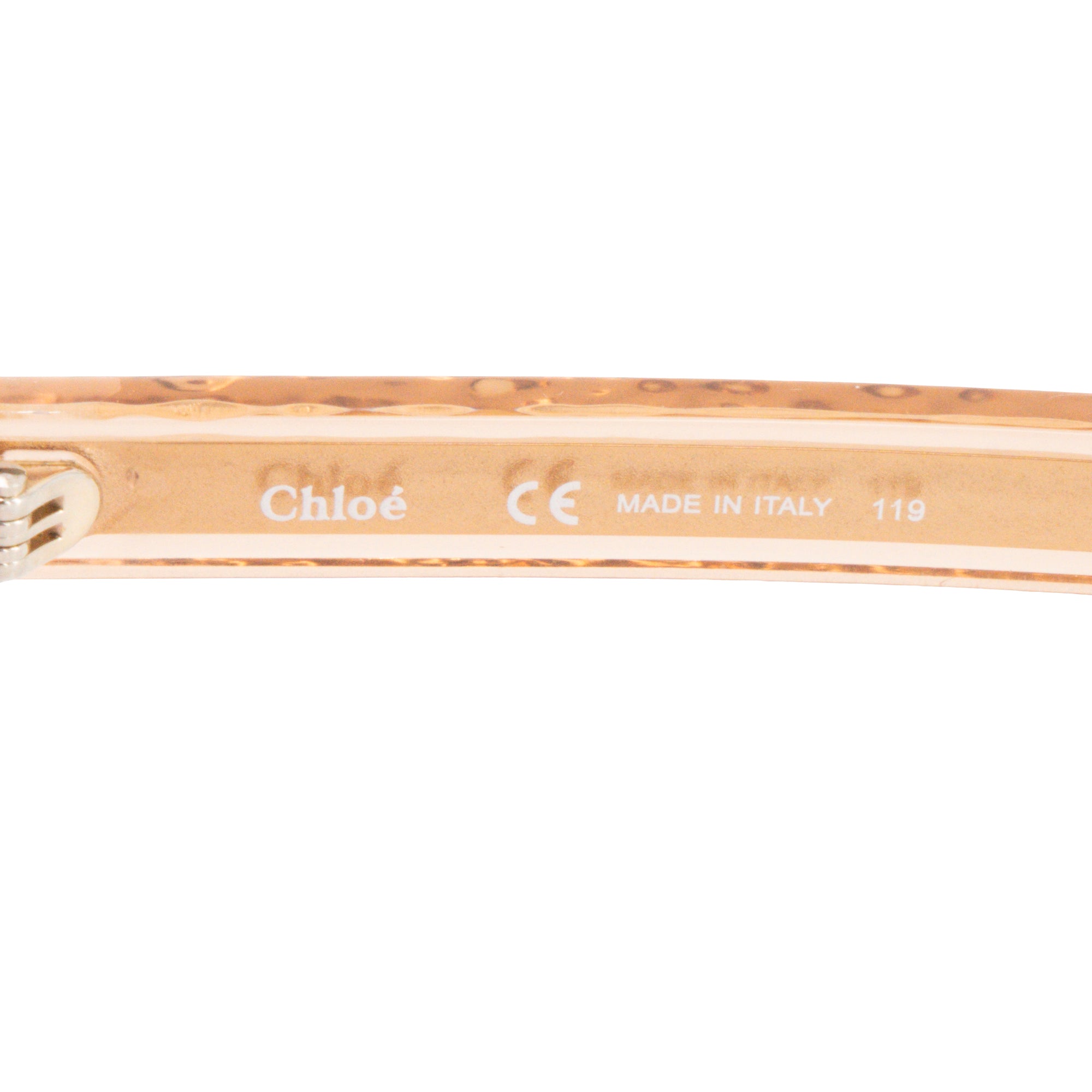 CHLOÉ - Lunettes de soleil Chloé en acétate rose pâle et métal doré
