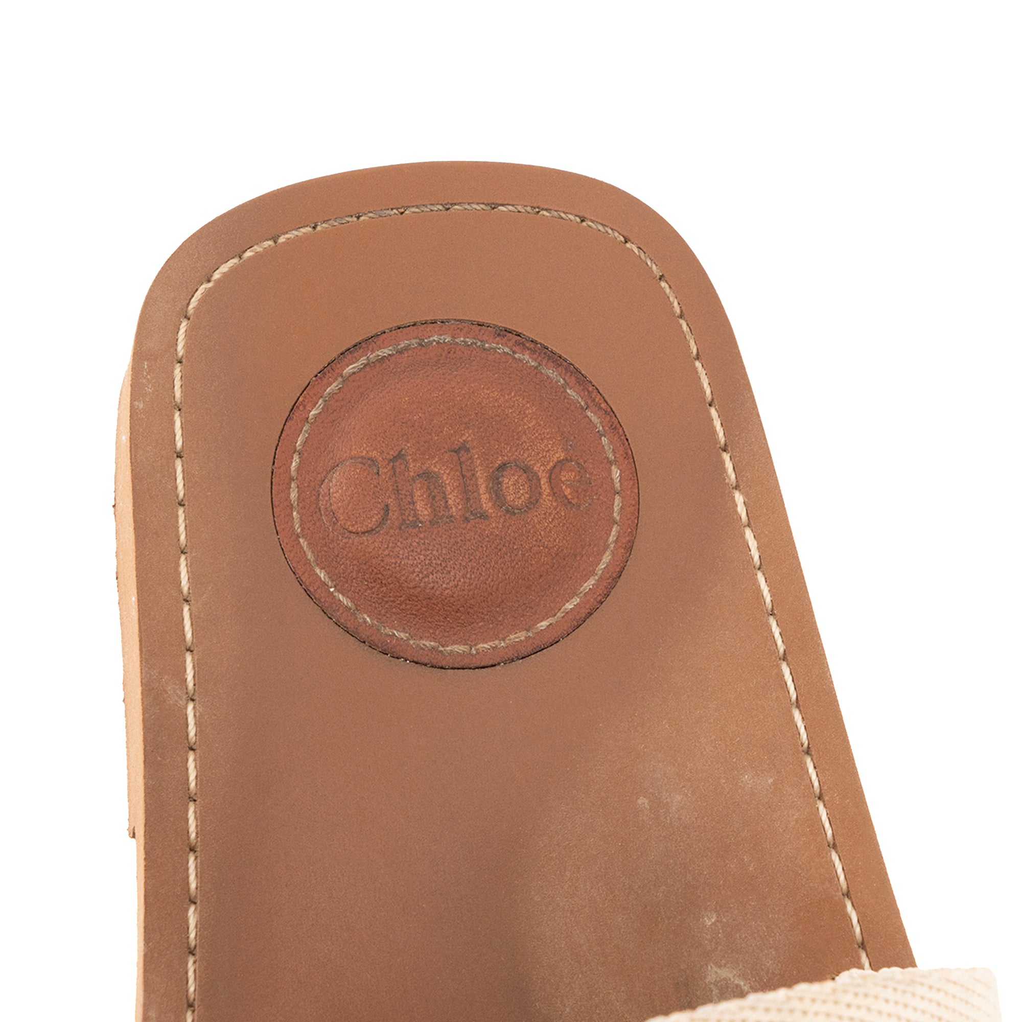 CHLOÉ - Mules Woody Chloé en toile beige (T36)