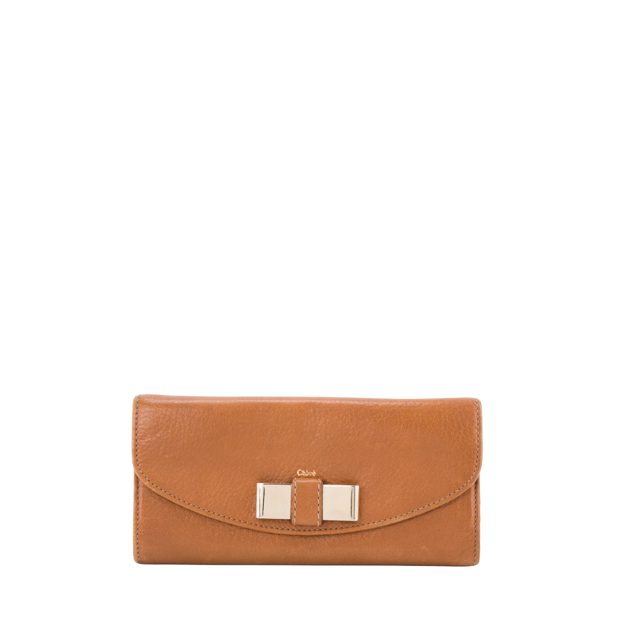 CHLOÉ - Portefeuille Lily Continental Chloé en cuir grainé marron