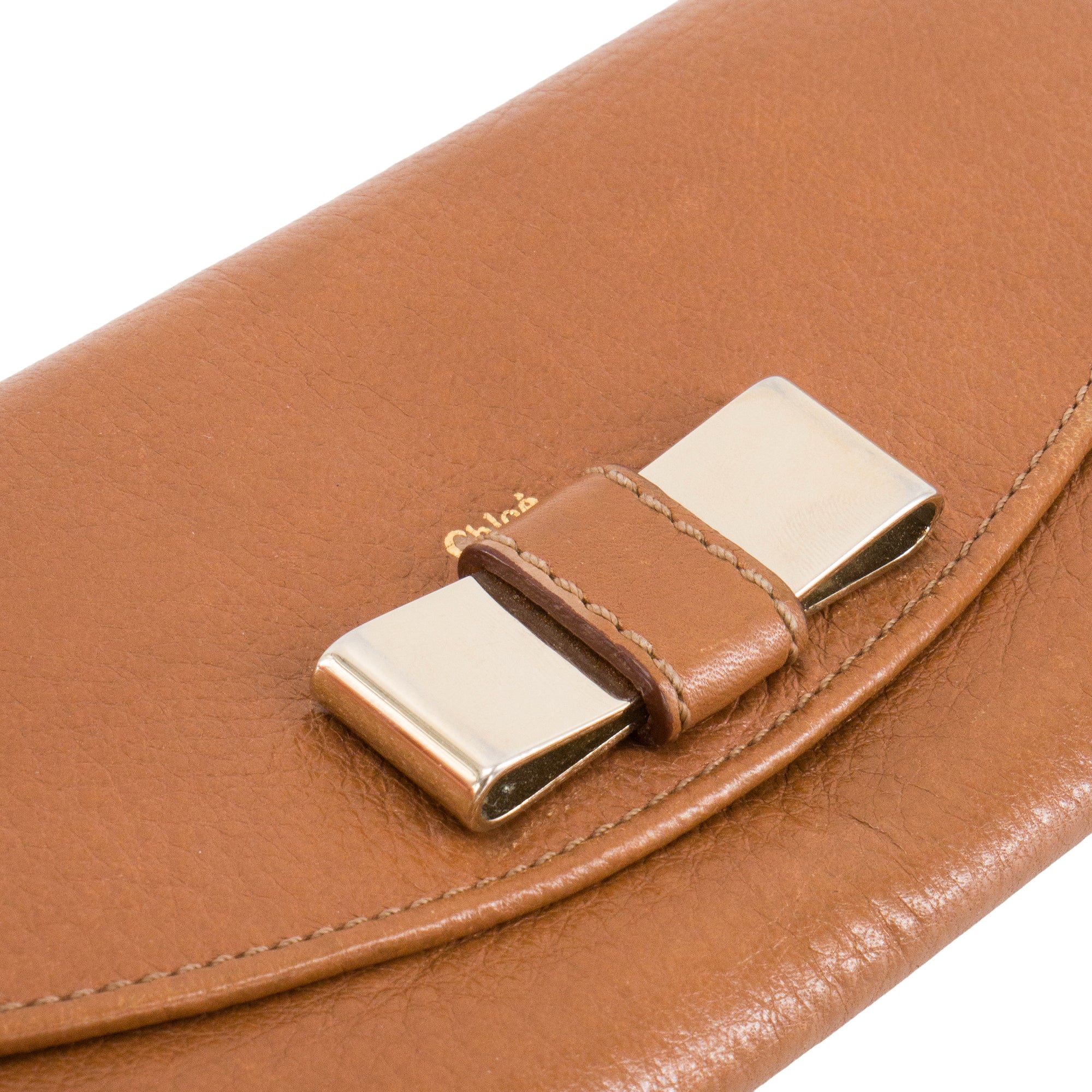 CHLOÉ - Portefeuille Lily Continental Chloé en cuir grainé marron