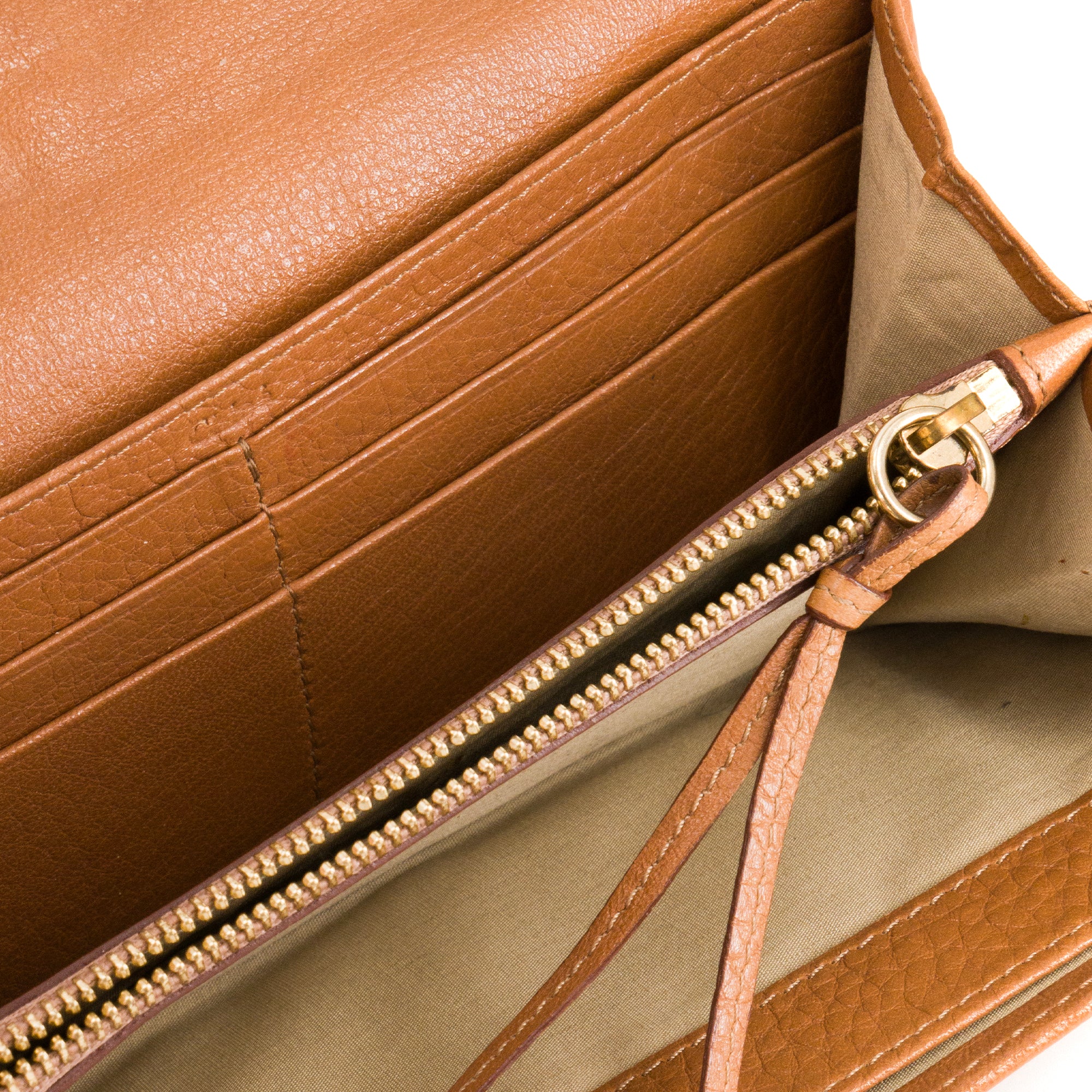 CHLOÉ - Portefeuille Lily Continental Chloé en cuir grainé marron