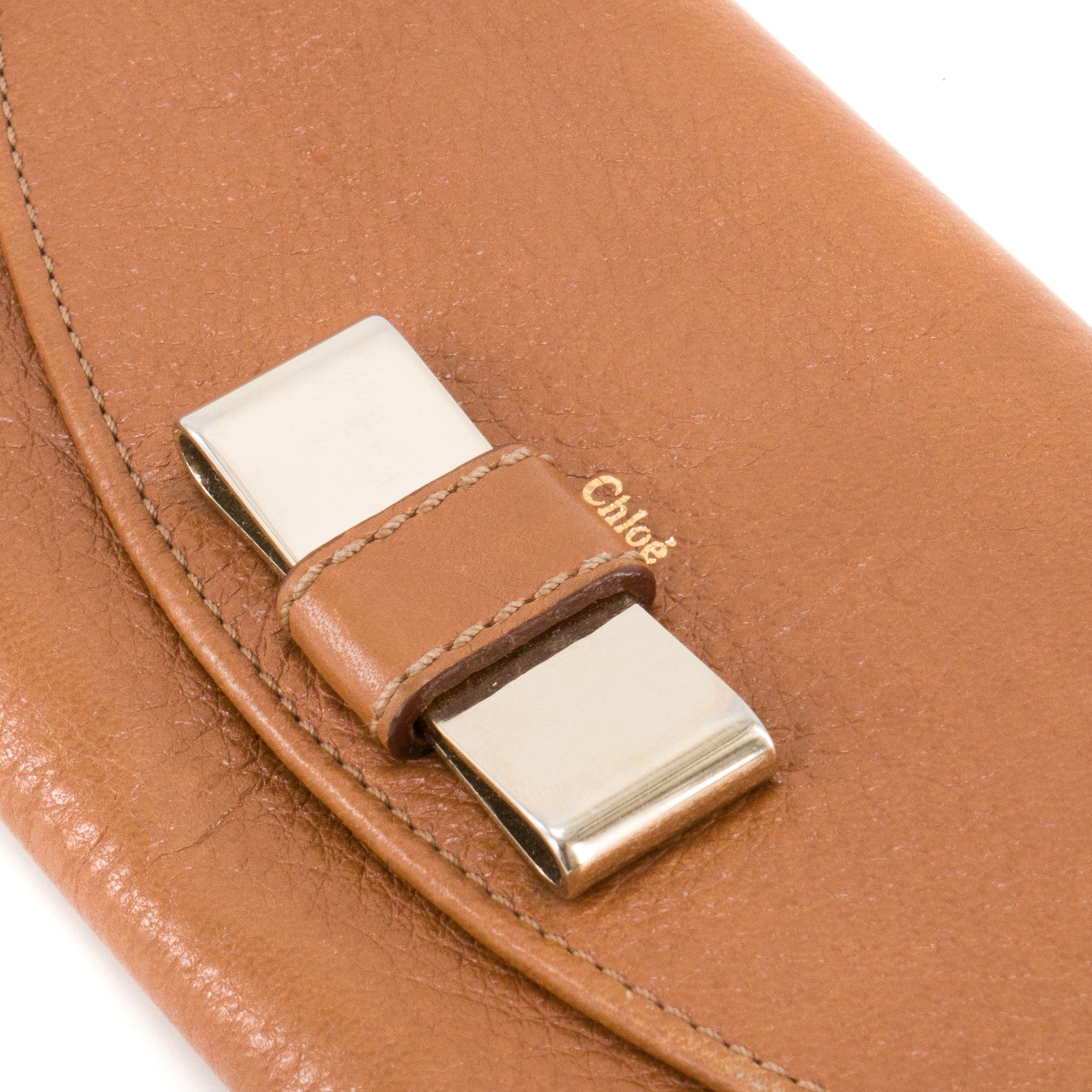 CHLOÉ - Portefeuille Lily Continental Chloé en cuir grainé marron