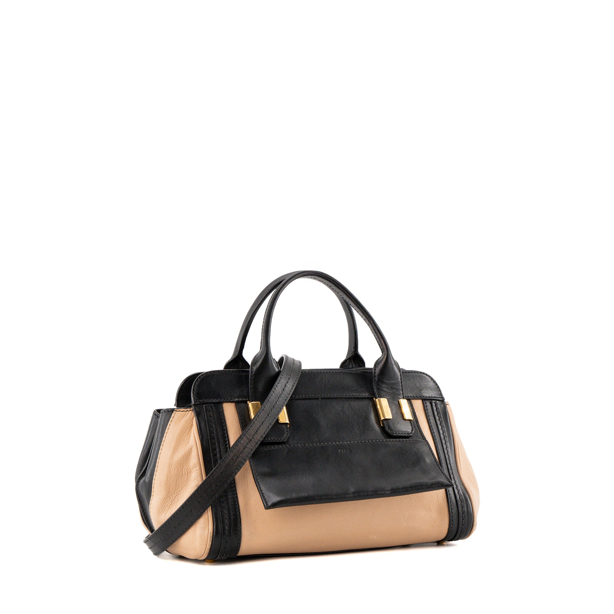 CHLOÉ - Sac à bandoulière Alice Chloé en cuir beige et noir