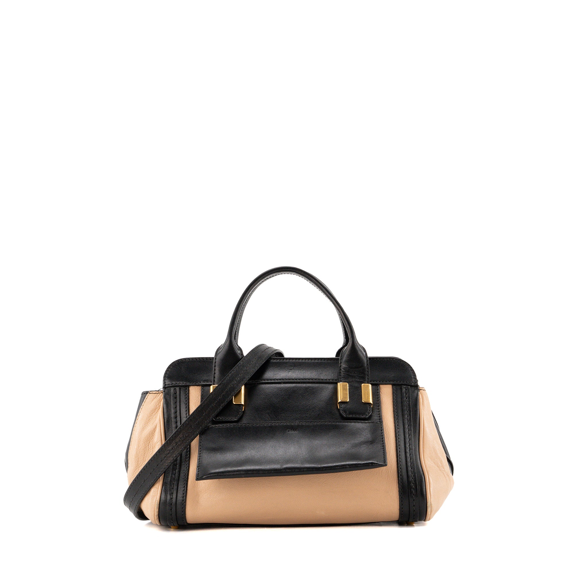 CHLOÉ - Sac à bandoulière Alice Chloé en cuir beige et noir
