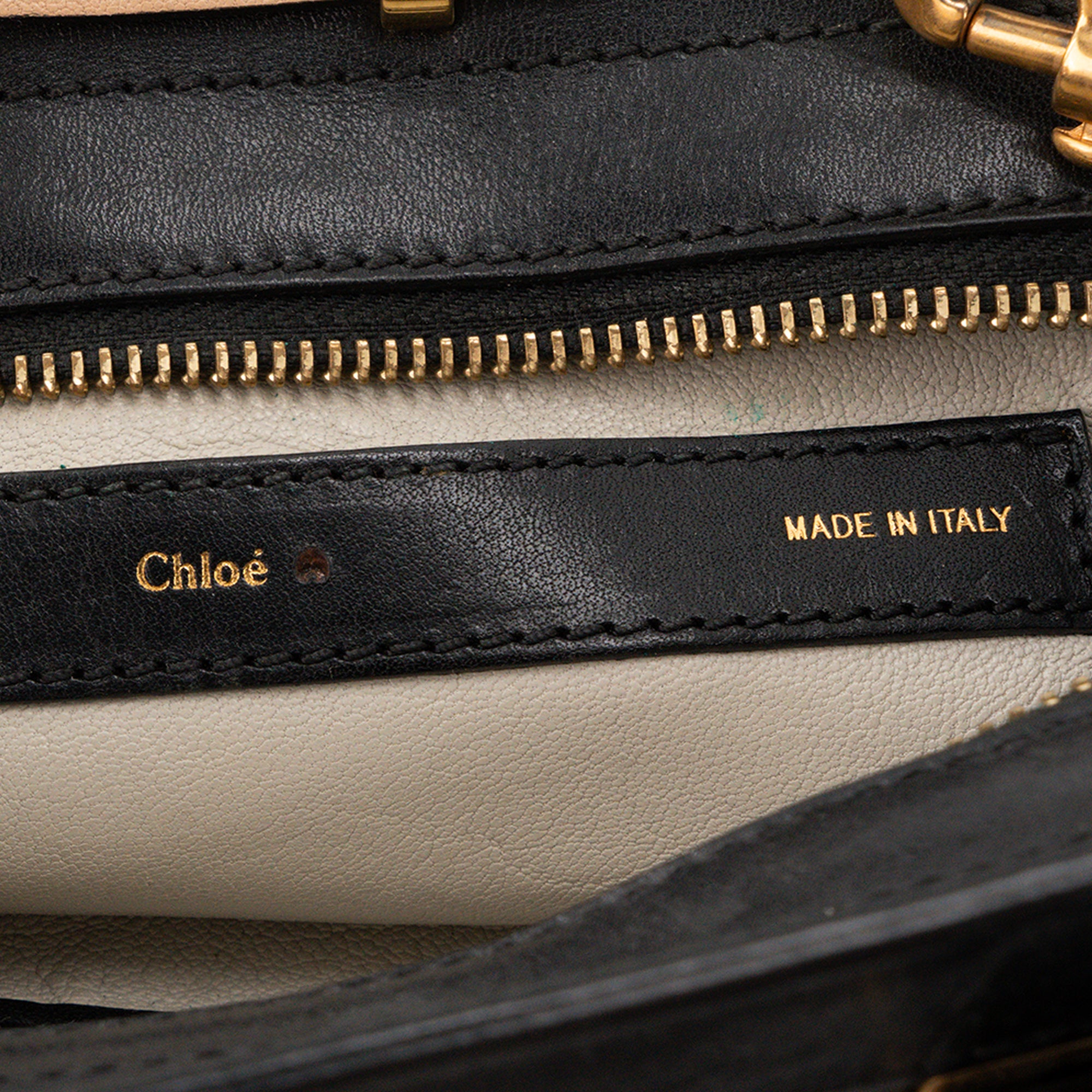 CHLOÉ - Sac à bandoulière Alice Chloé en cuir beige et noir