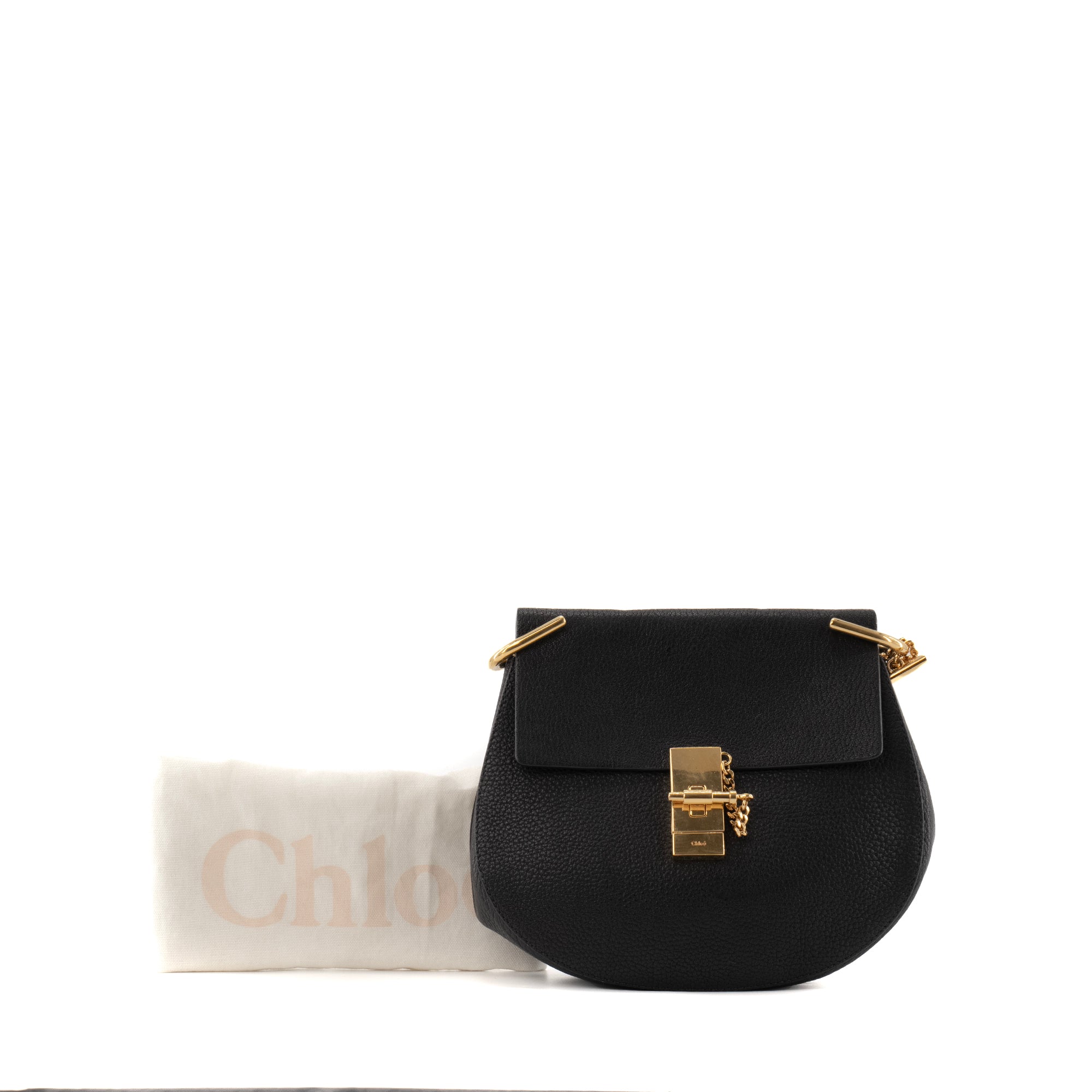 CHLOÉ - Sac à bandoulière Drew Chloé en cuir grainé noir