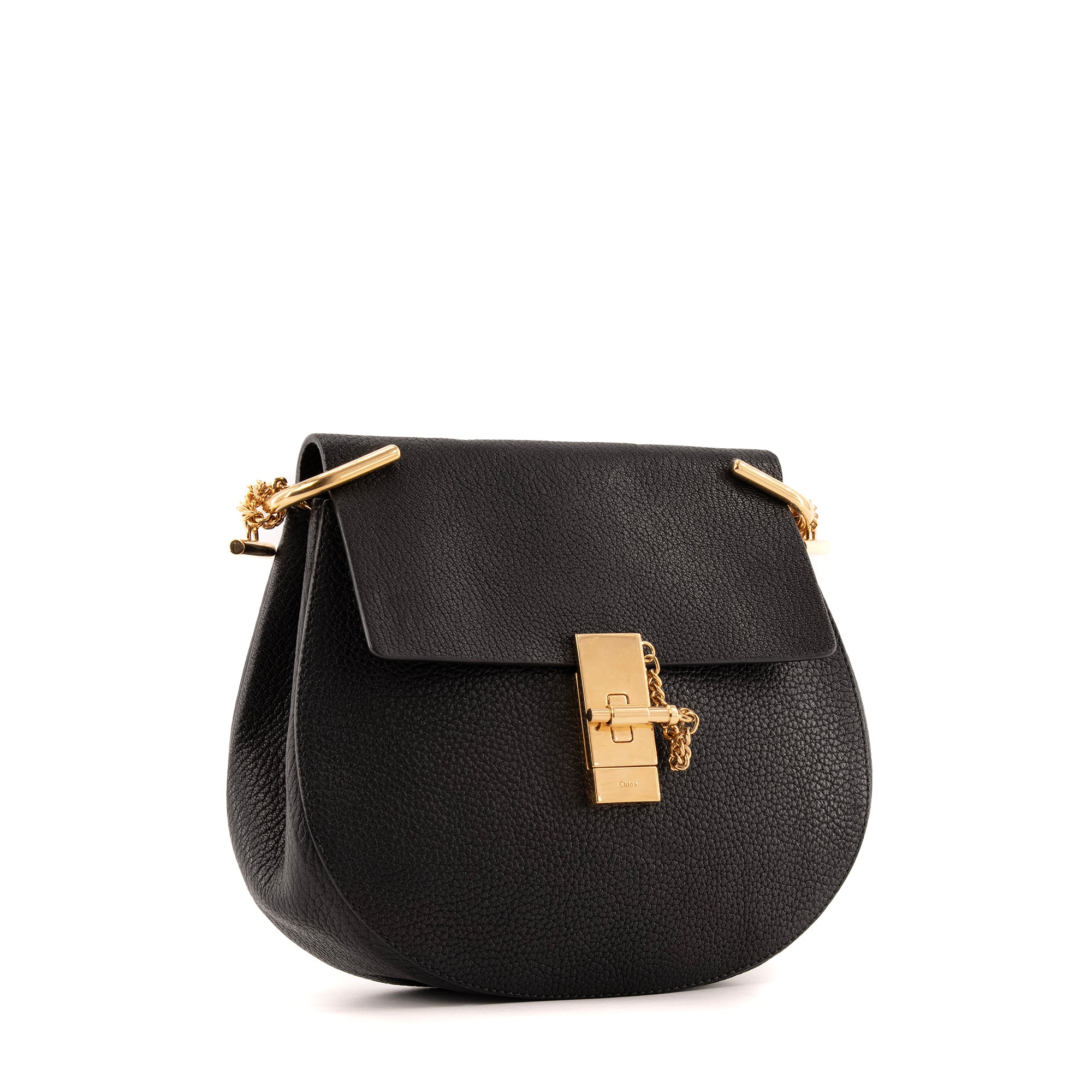 CHLOÉ - Sac à bandoulière Drew Chloé en cuir grainé noir