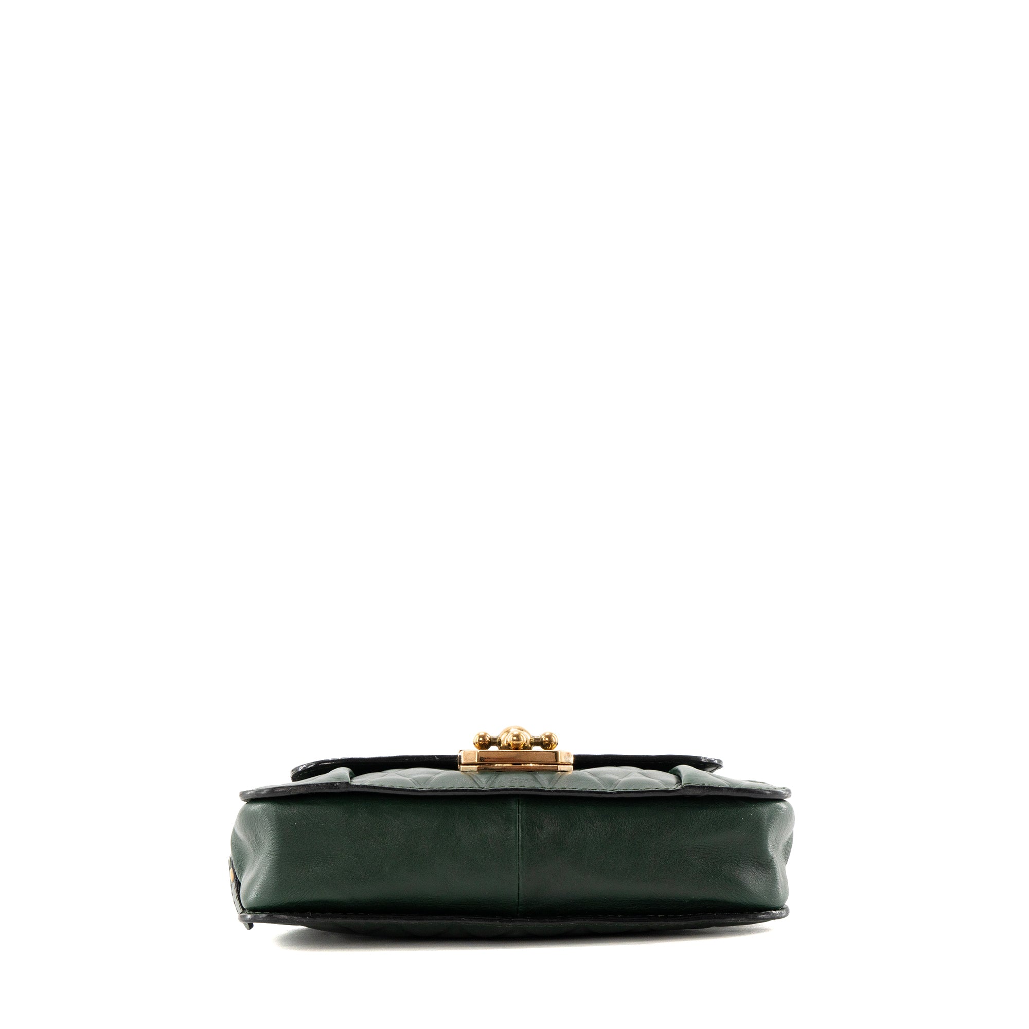 CHLOÉ - Sac à bandoulière Elsie Chloé en cuir lisse vert vintage