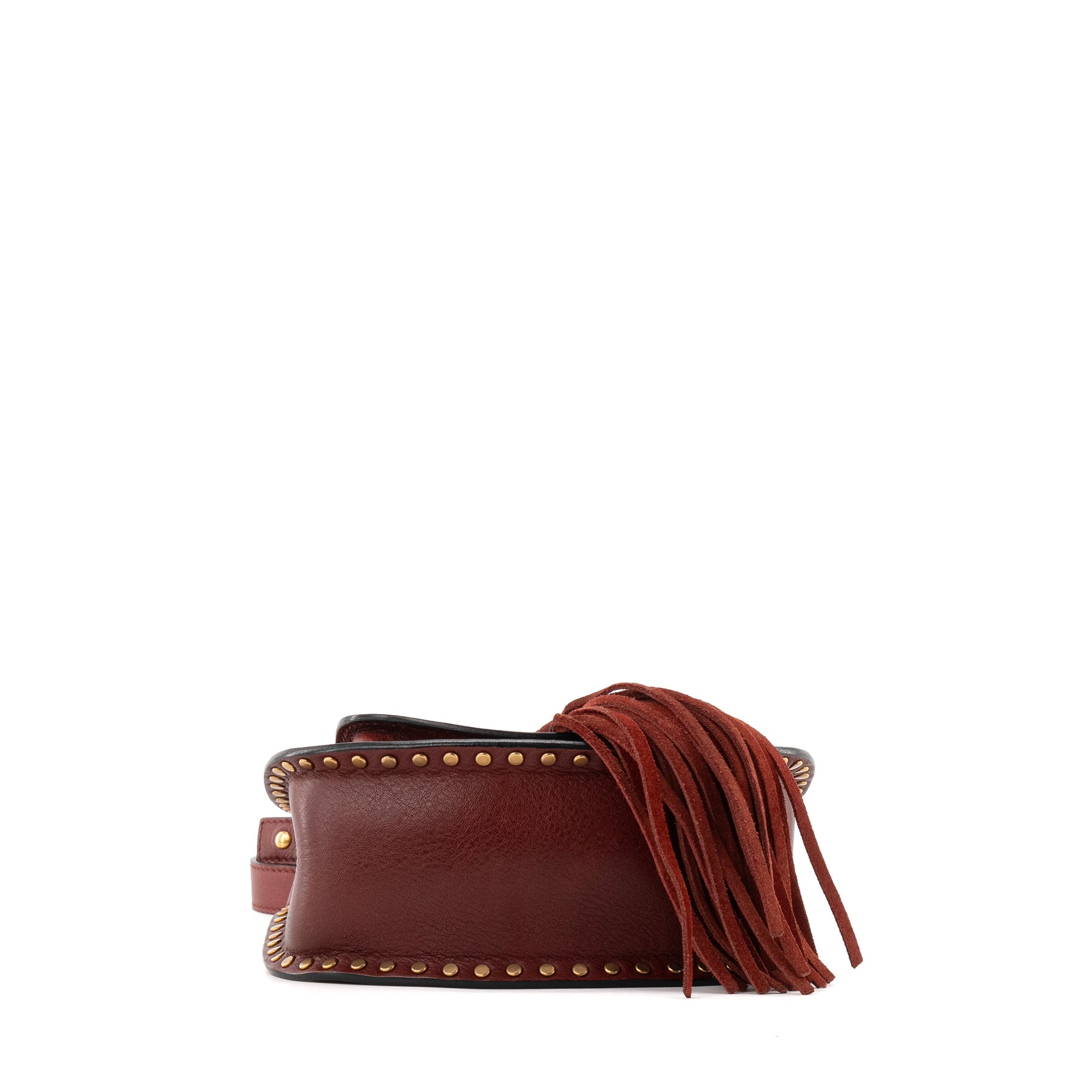 CHLOÉ - Sac à bandoulière Hudson mini Chloé en cuir bordeaux