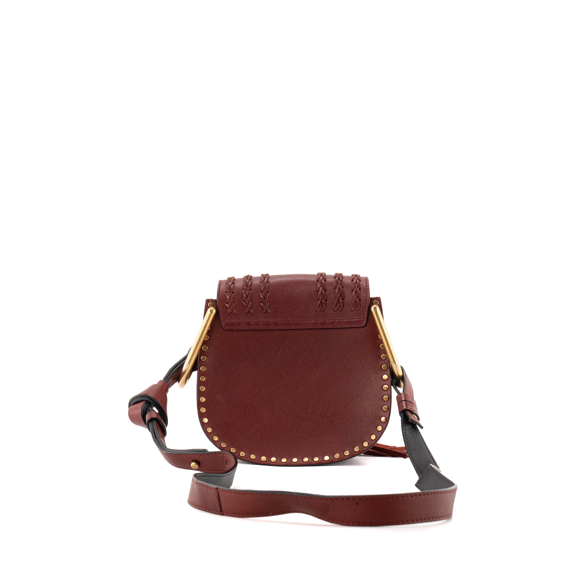 CHLOÉ - Sac à bandoulière Hudson mini Chloé en cuir bordeaux