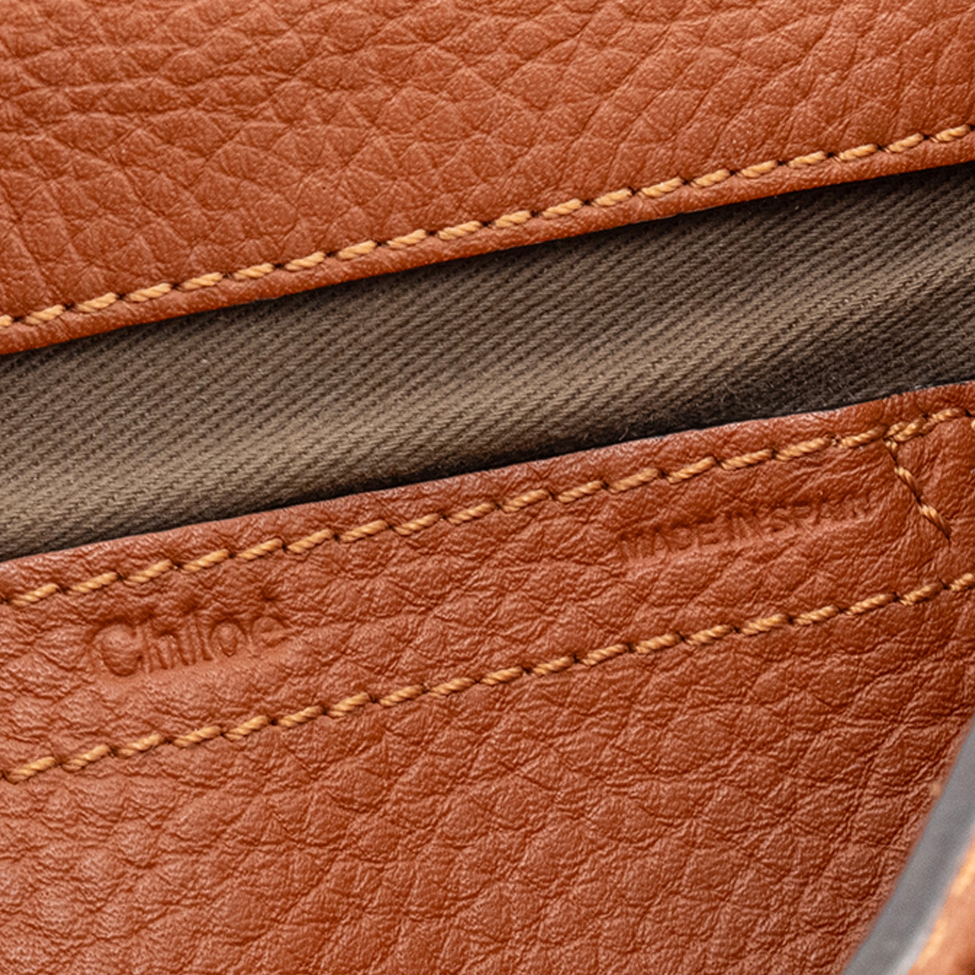 CHLOÉ - Sac à bandoulière Marcie Chloé en cuir grainé marron