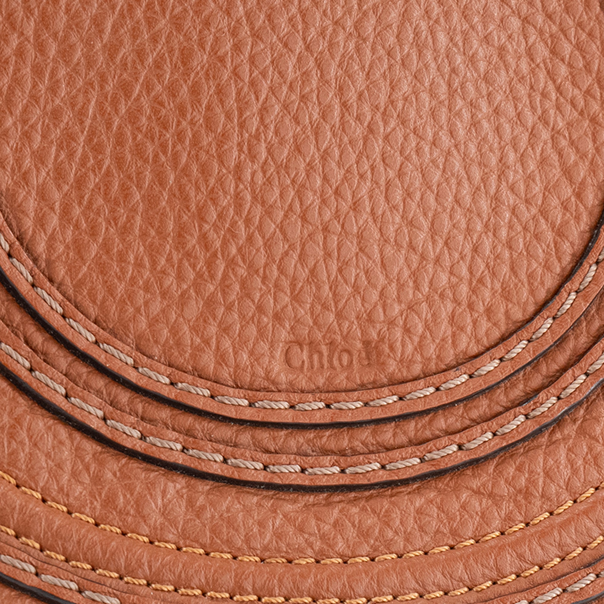 CHLOÉ - Sac à bandoulière Marcie Chloé en cuir grainé marron